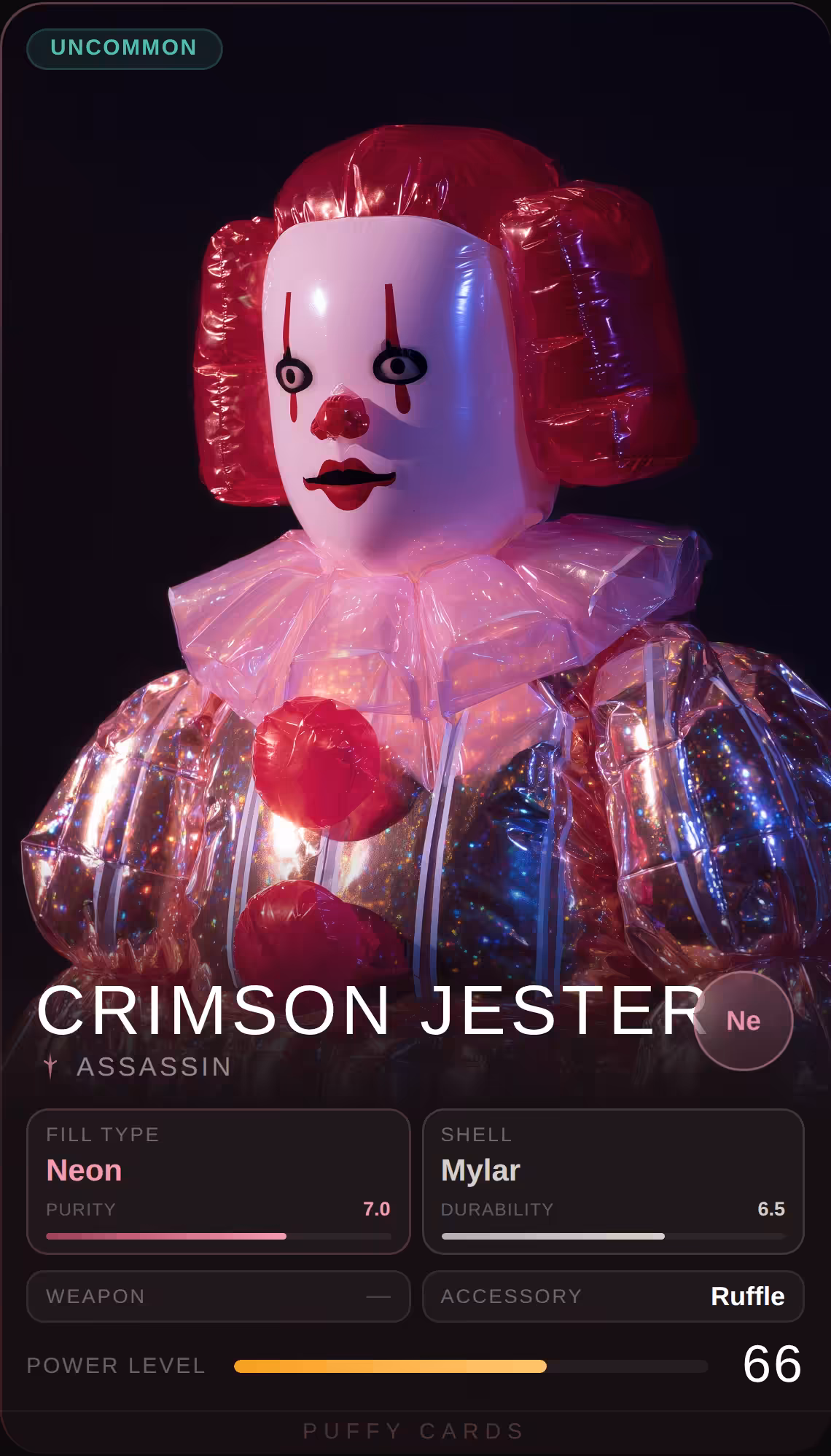 Puffy Cards: Crimson Jester