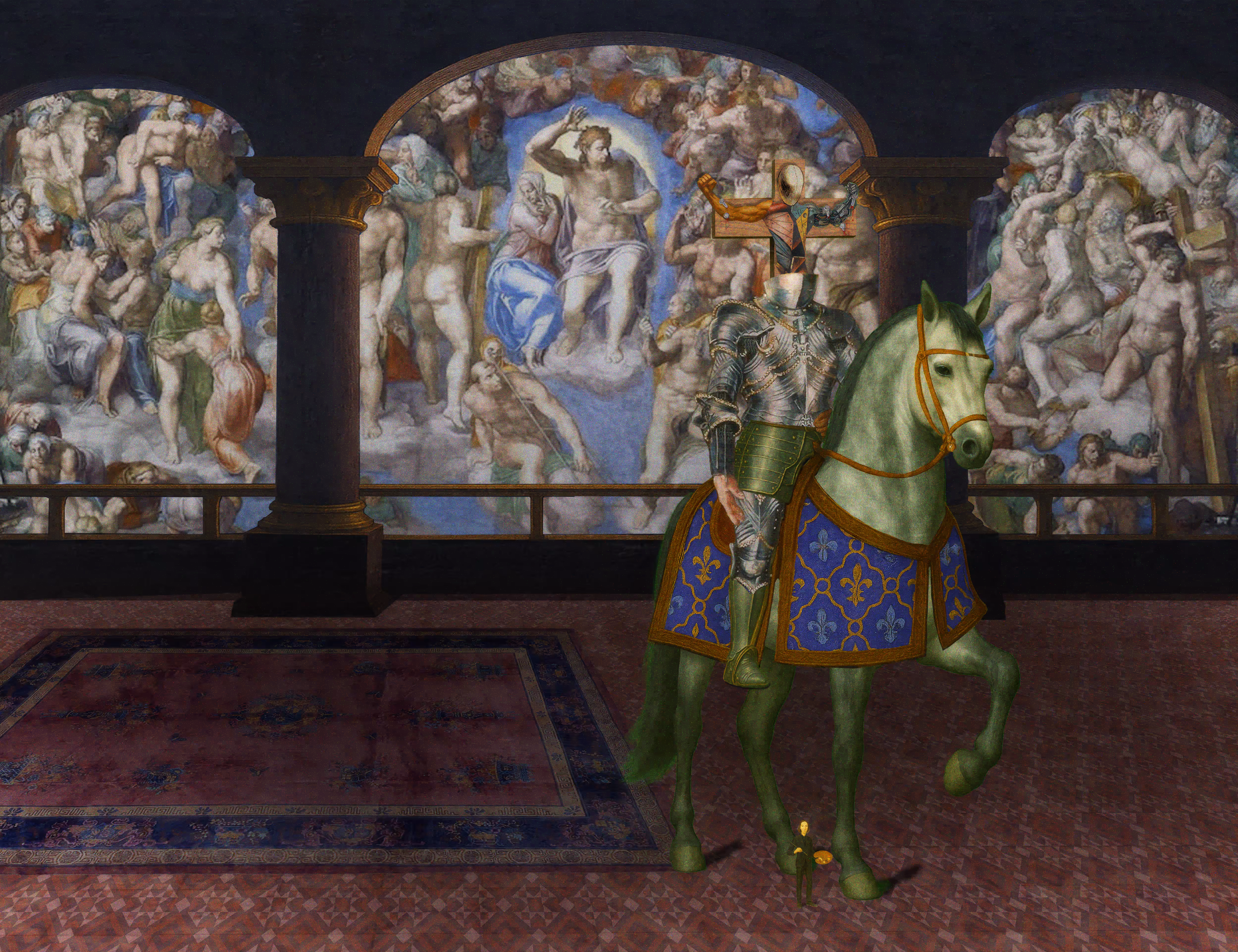 The Pilgrim's Living Room Crucifixion; Mona Lisa Hyper-Gamble by Parker Ito