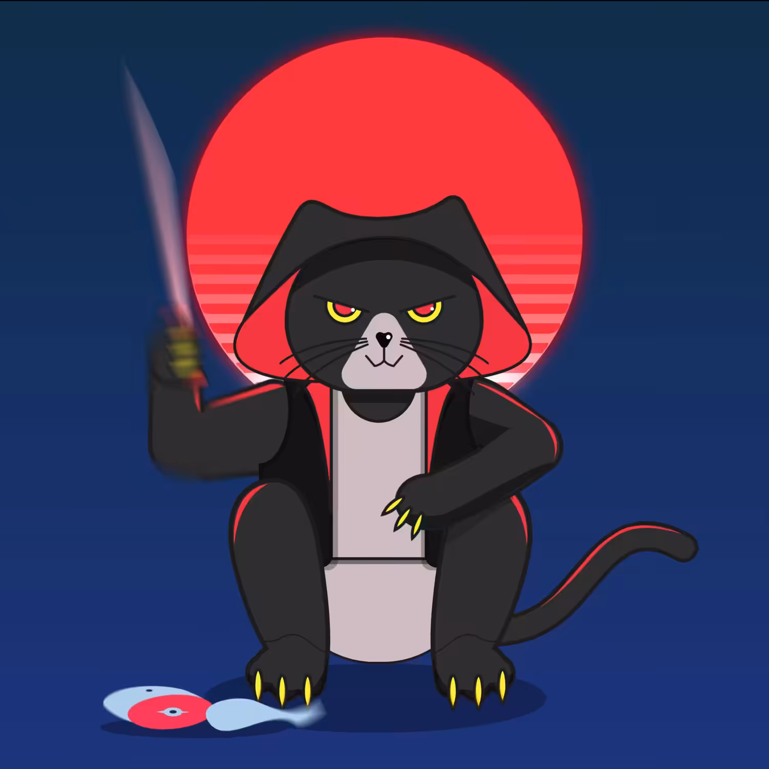 SMASH CAT! - Cyborg Sword Cat #002