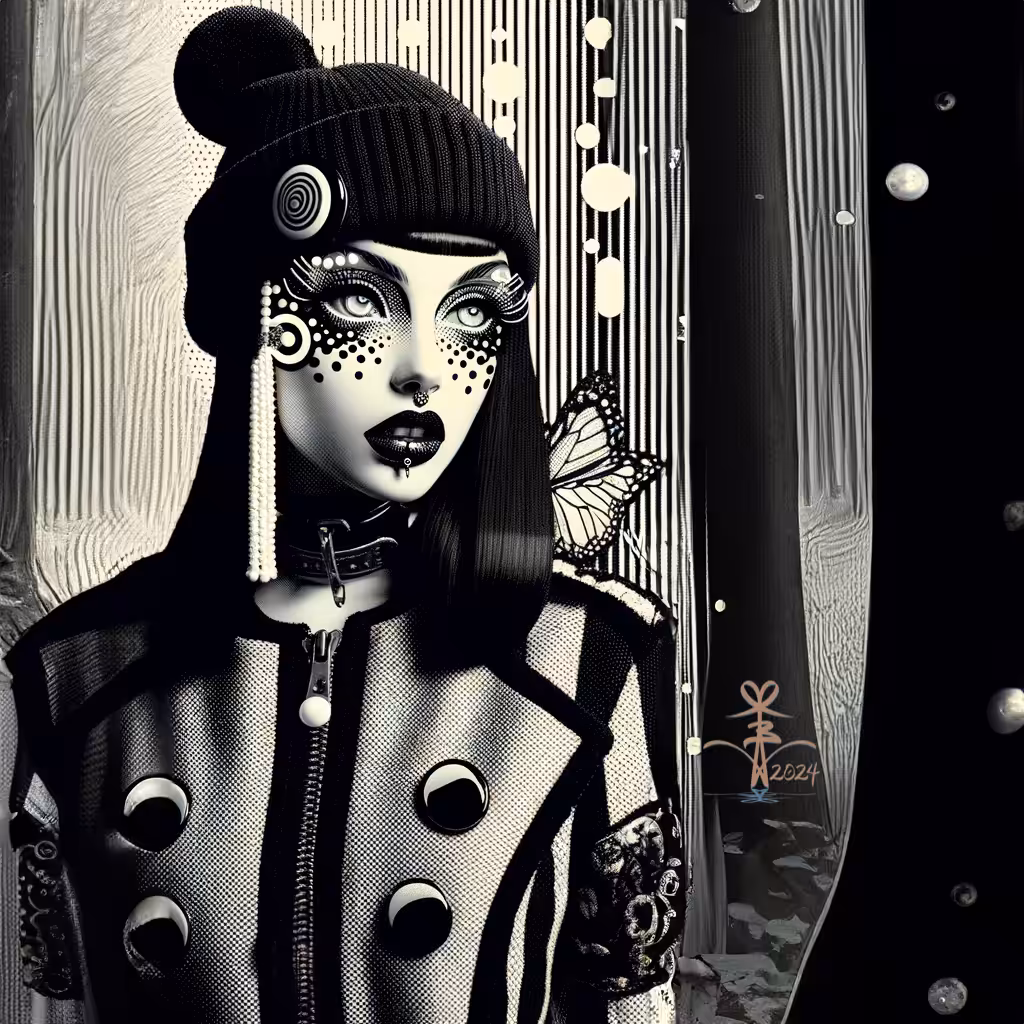 Monarch’s Gaze: Inky Daydream