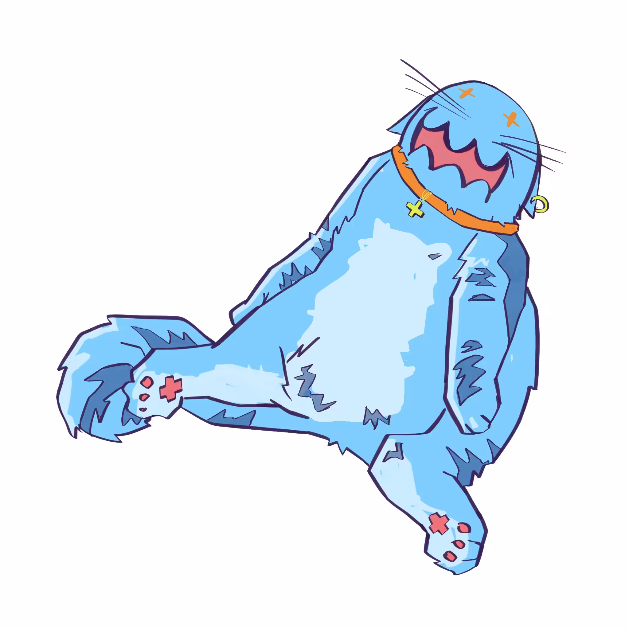 Lazy Skullcat #001