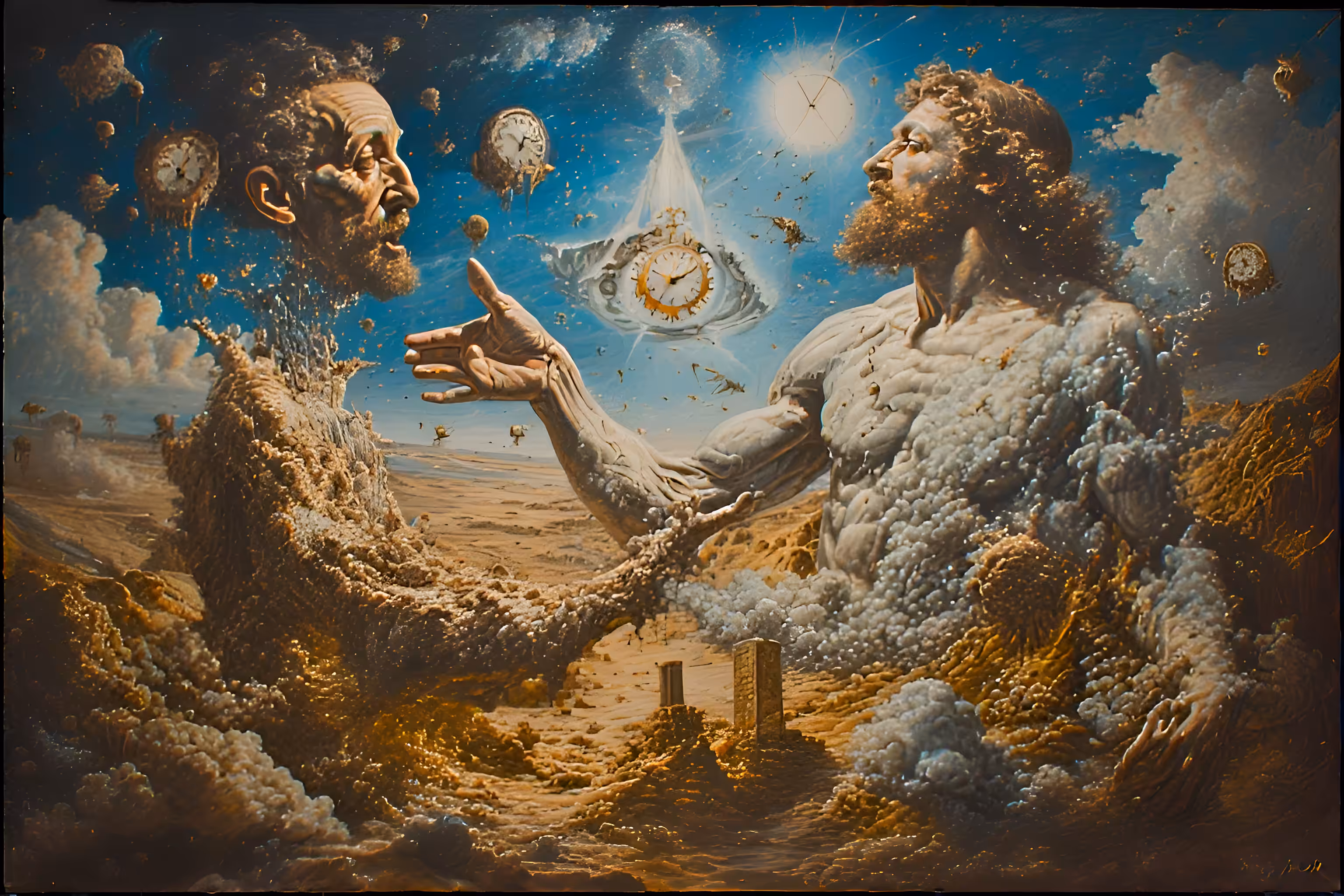 "The Creation of Adam" revisited by Salvador Dalí