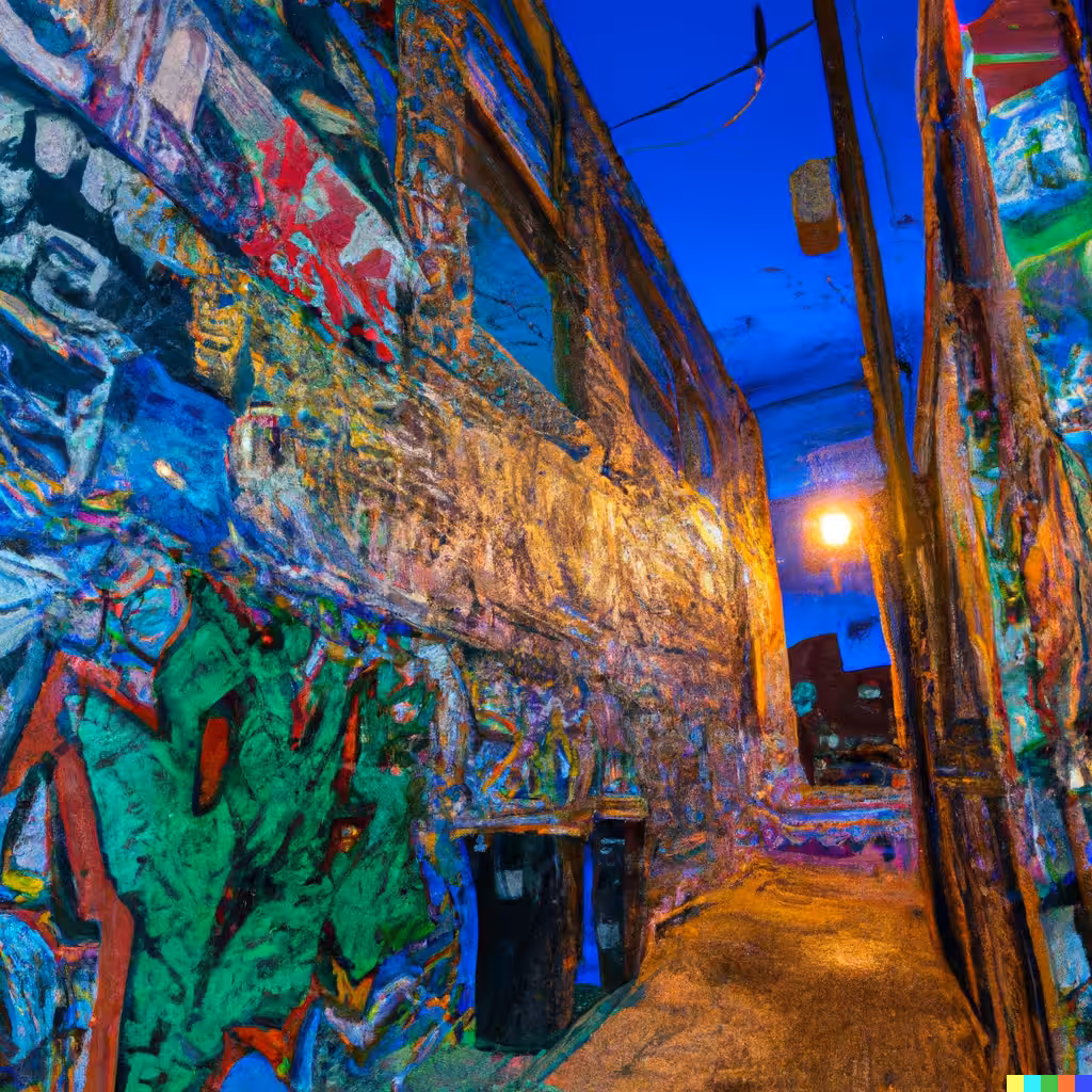 Vibrant Night Alley No. 11