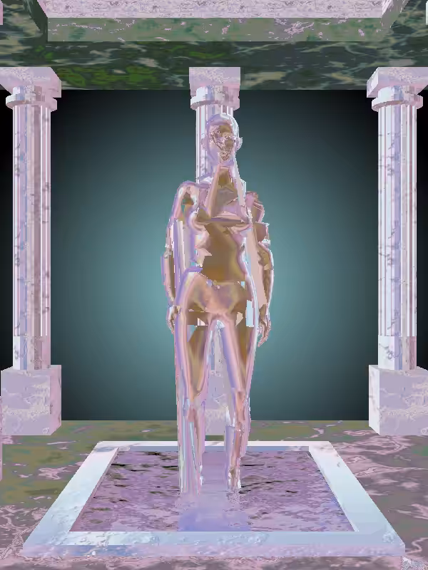 HeavenComputer: The Jumping Shimmery Violet Garden Woman #3218