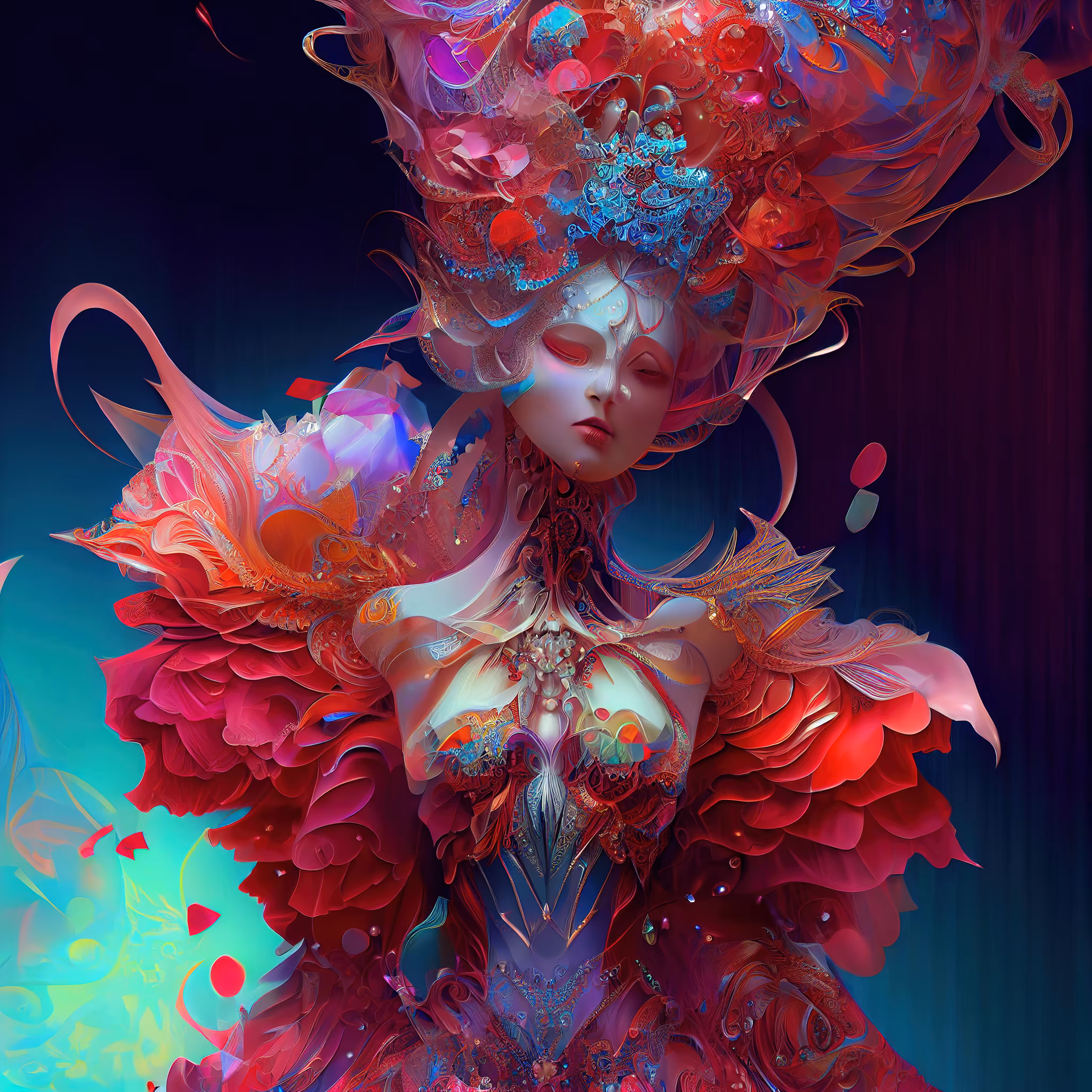 Fractal gem lady