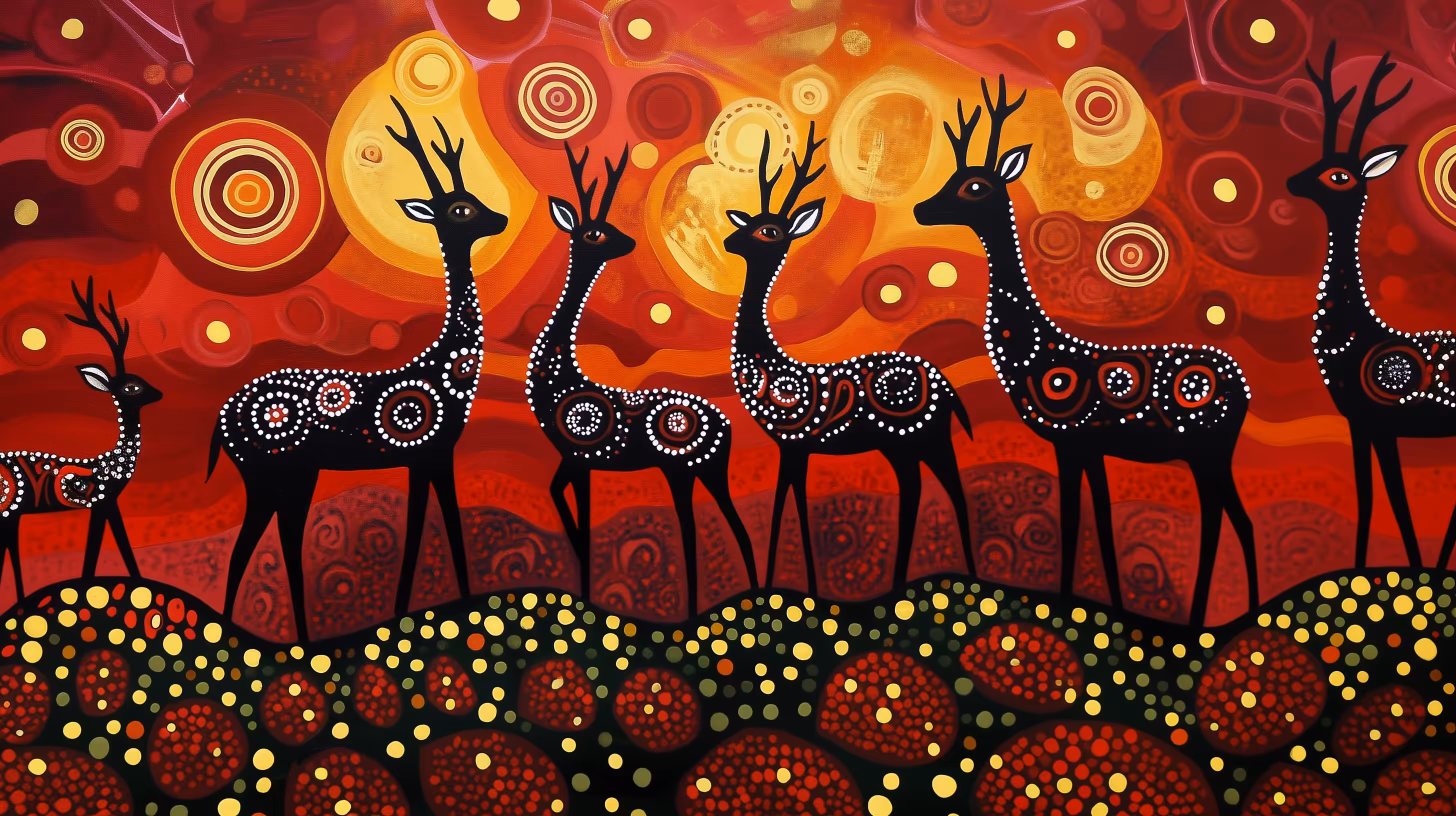 Eclectic Canvas: Celestial Journey of the Deer