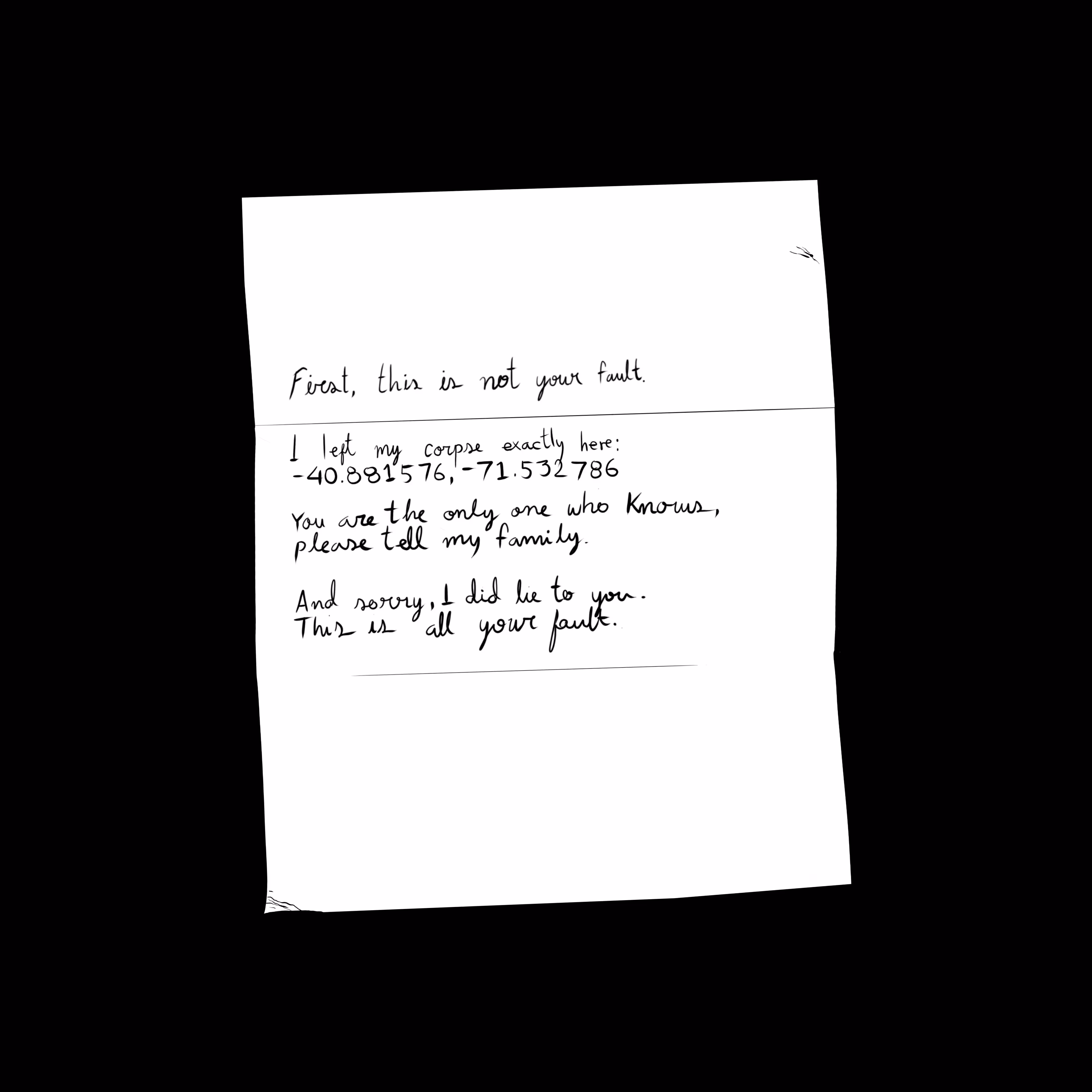 Passive agressive suicide notes