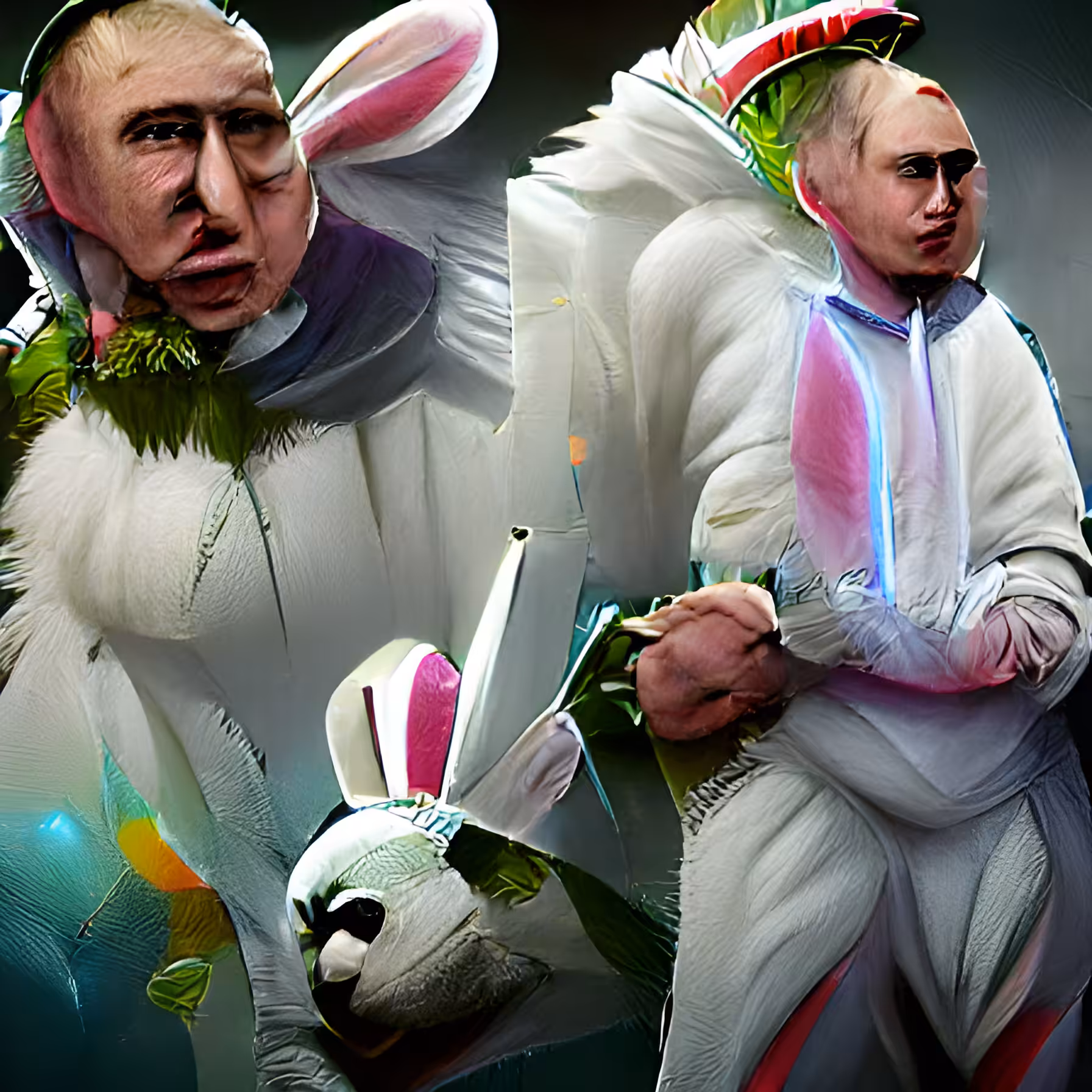 Vladimir Putin dressed as the Easter Bunny trending on ArtStation
