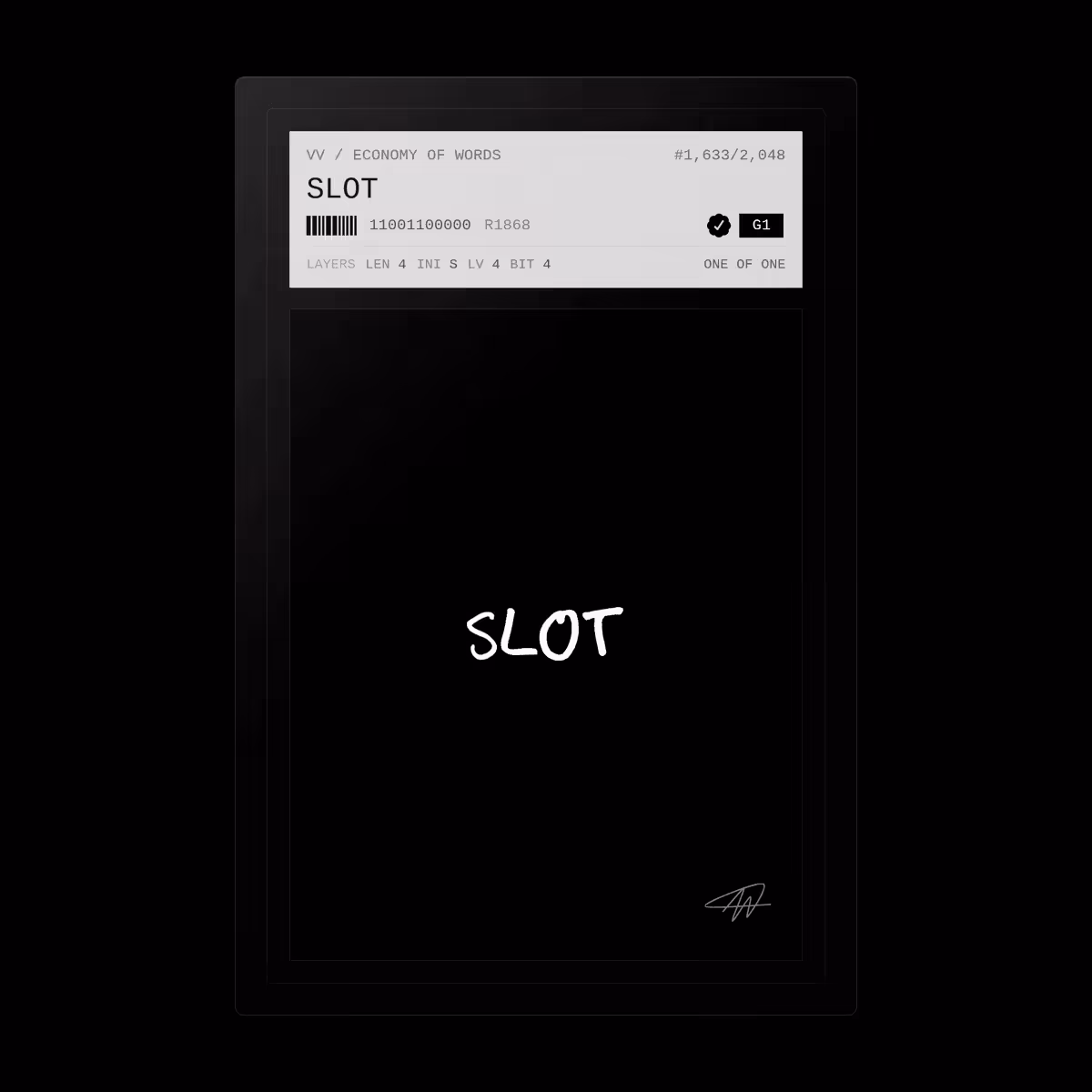 Economy of Words: SLOT · #1633