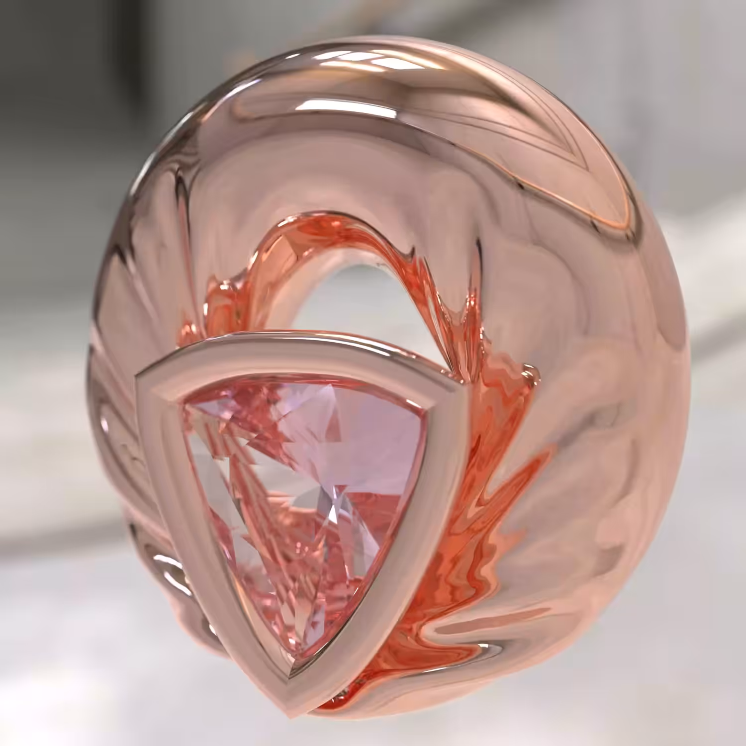 Trillion Gem - Rose Tourmaline