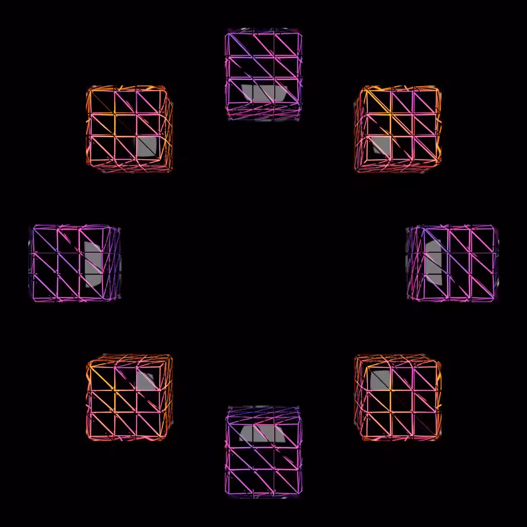 Rotating Glass Cubes