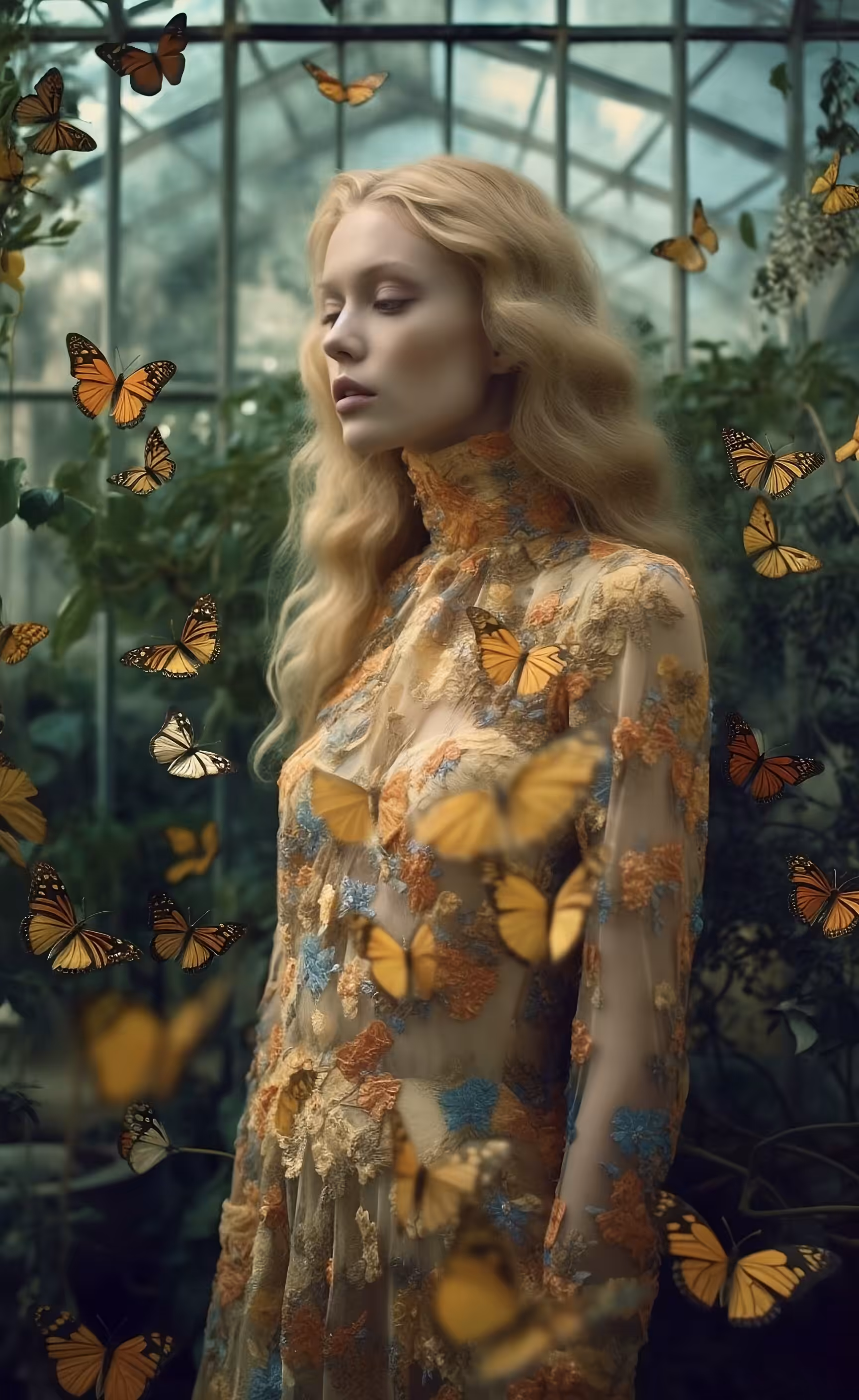 Orange butterflies 