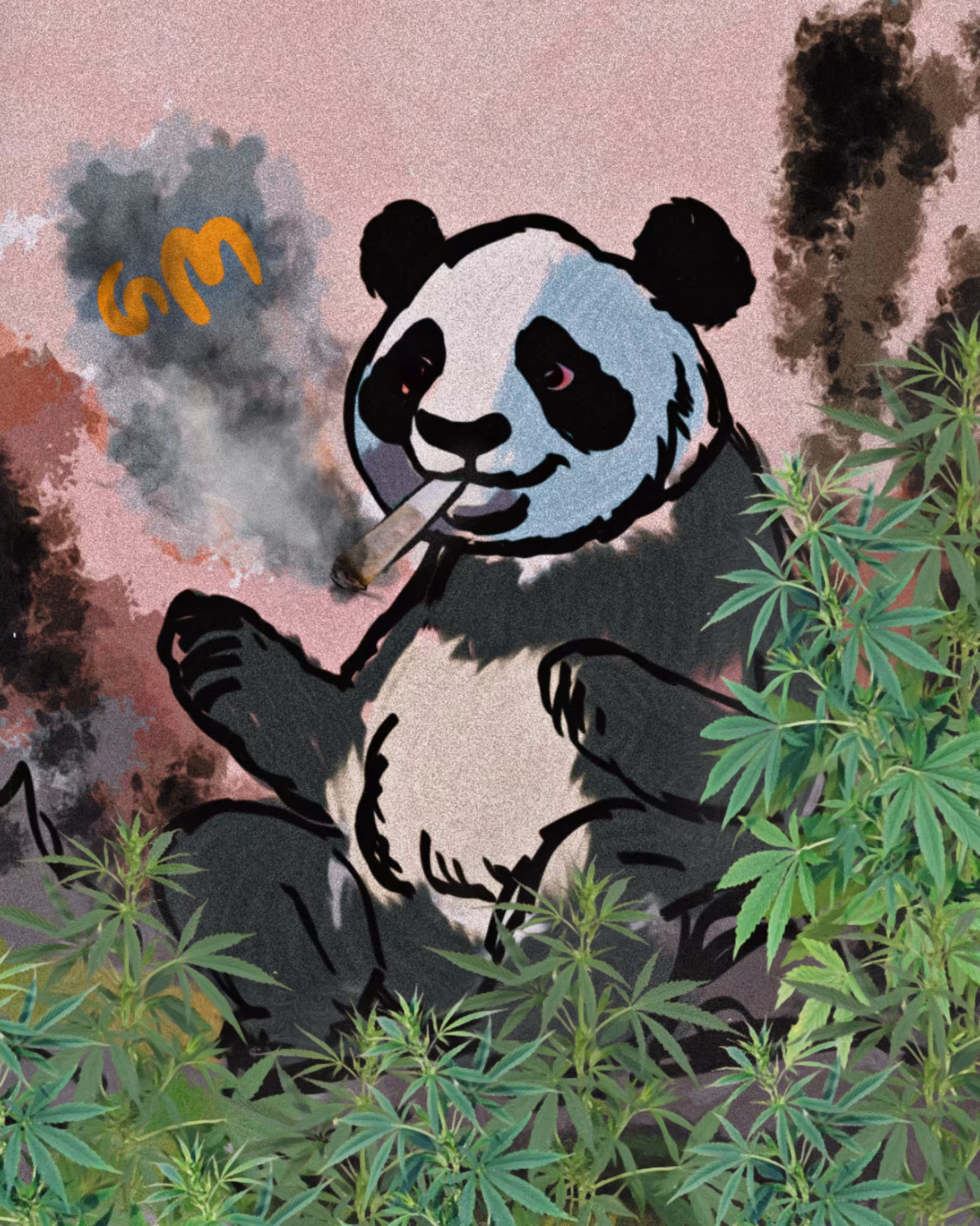 Random 1:1 Artwork : Stoner Panda 🐼 🍁💨