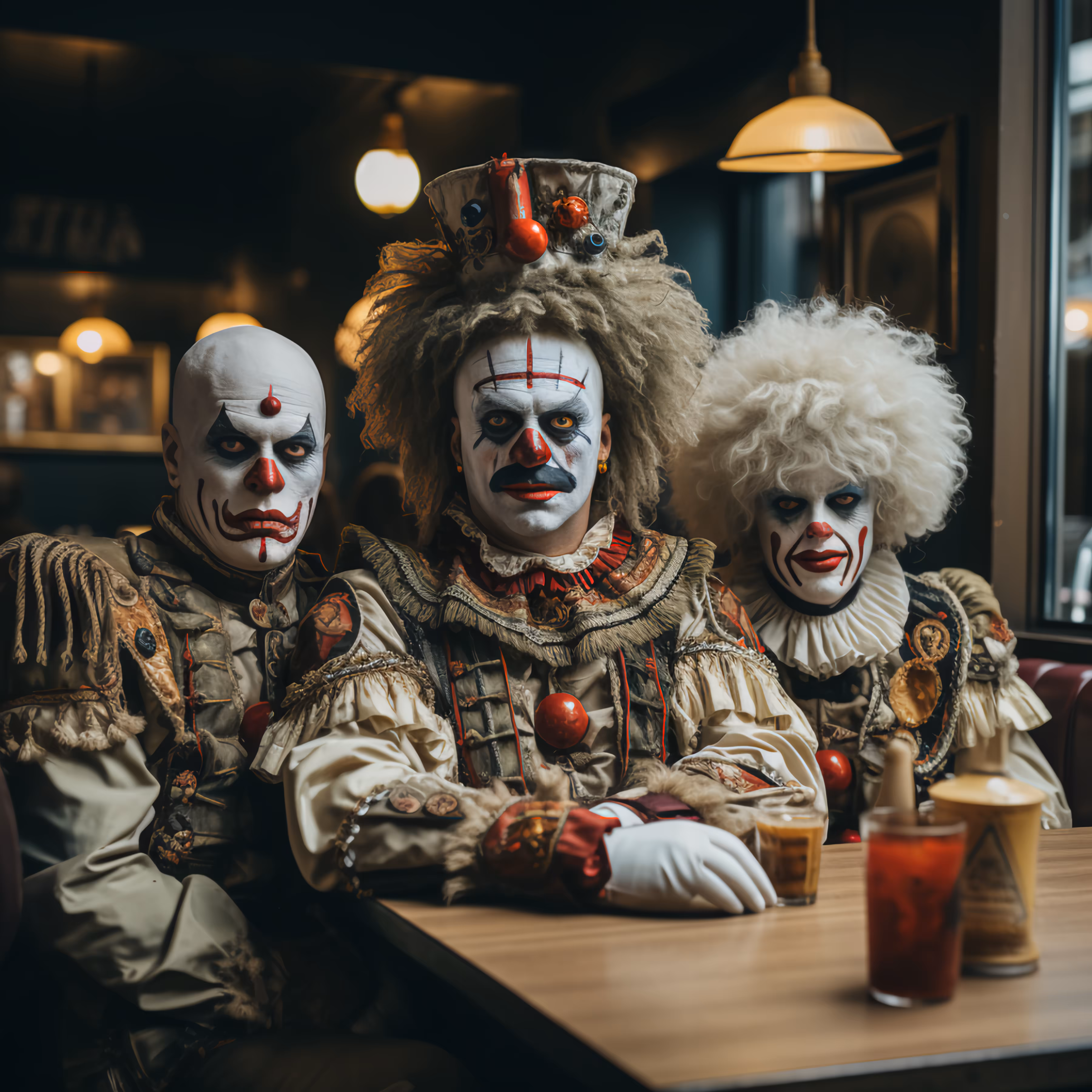 Clowns at the Restaurant