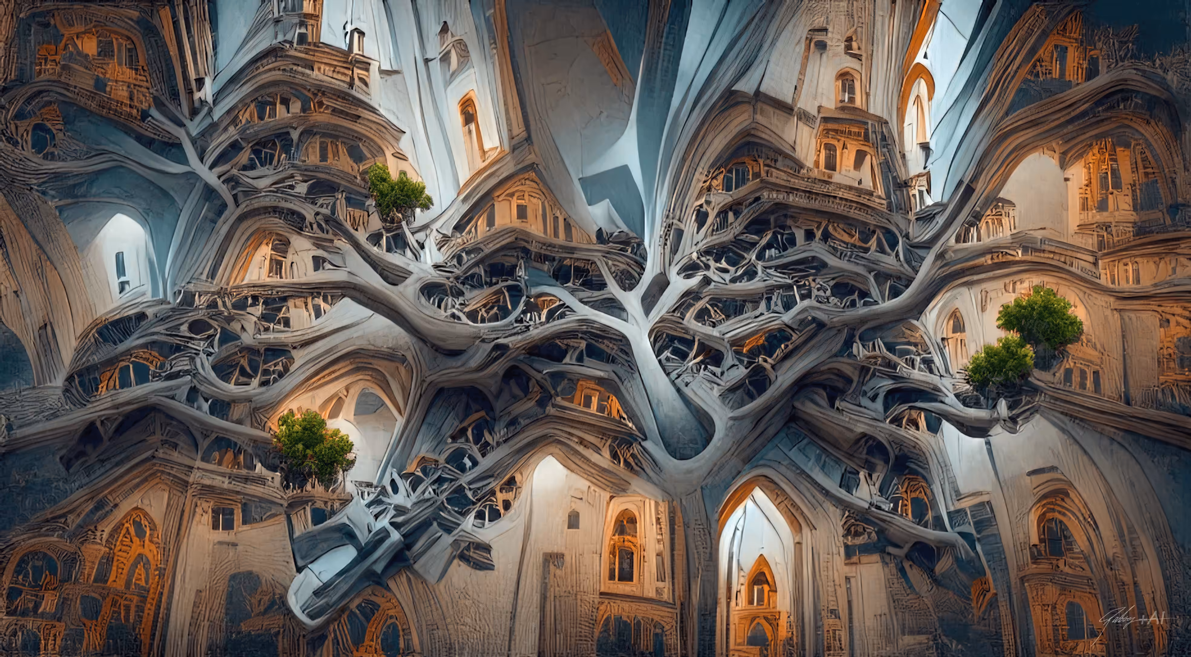 4 dimensional Natural style cathedral