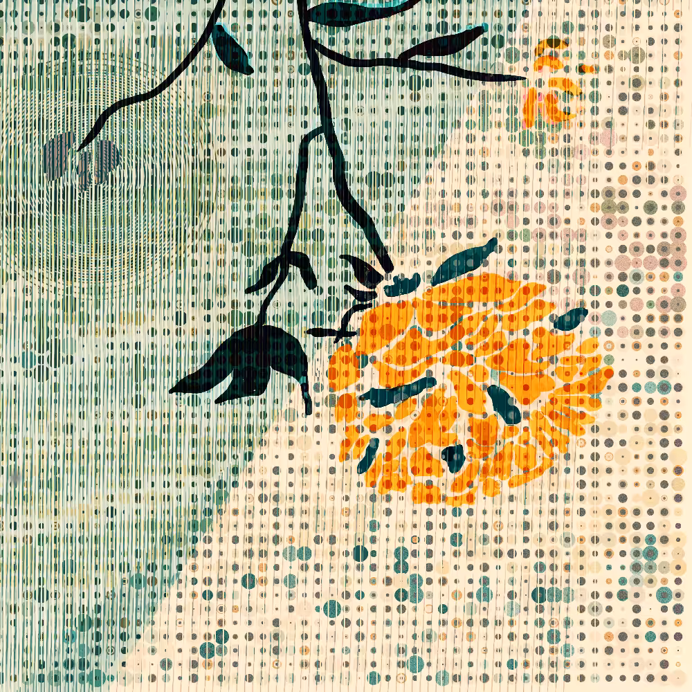 Orange hanging flower 