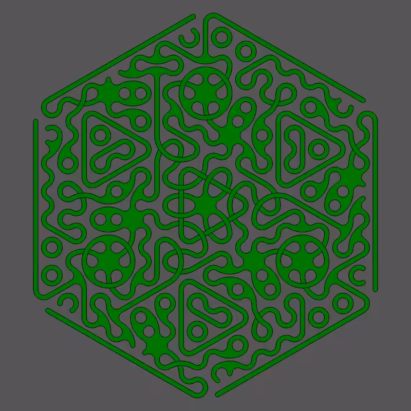 Threefold Symmetry - Dark Variations #350