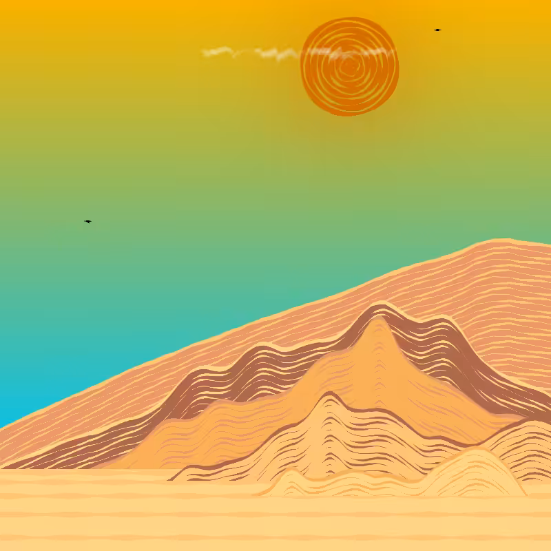 Painted Mountain Sunset #25