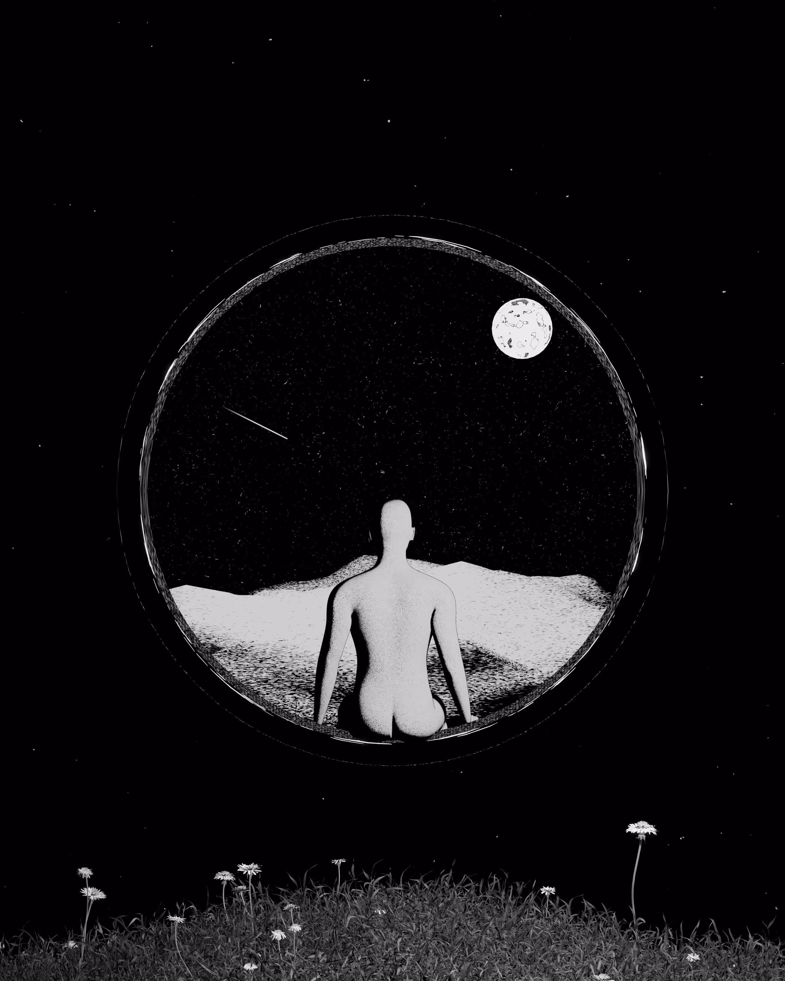 y00002 Moon and Black