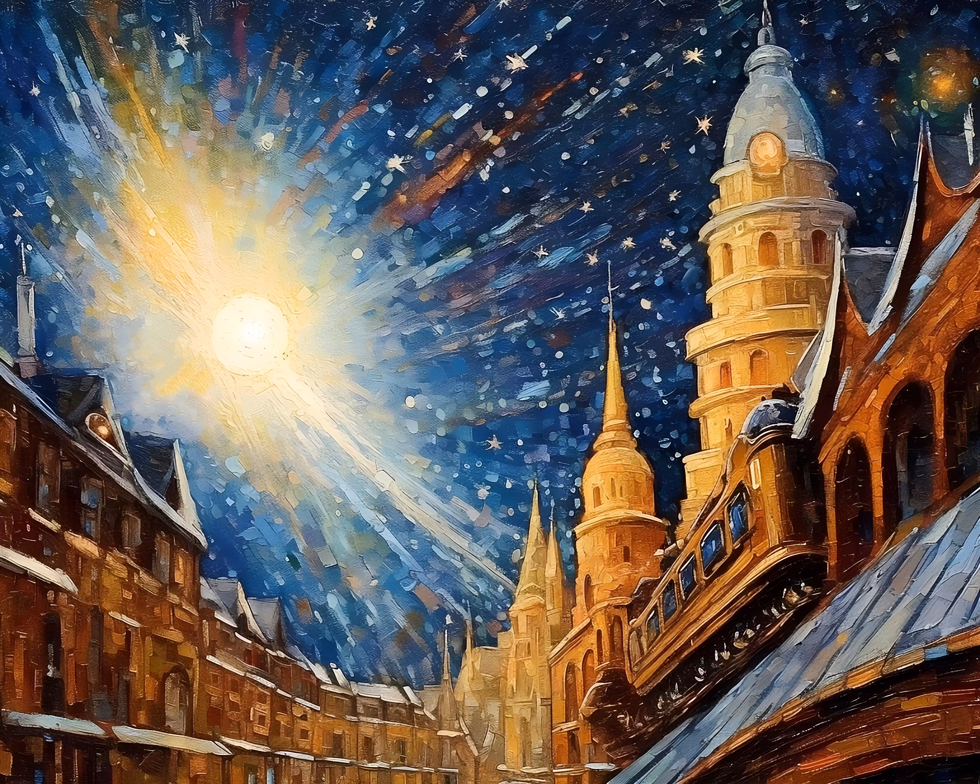 Light over the city