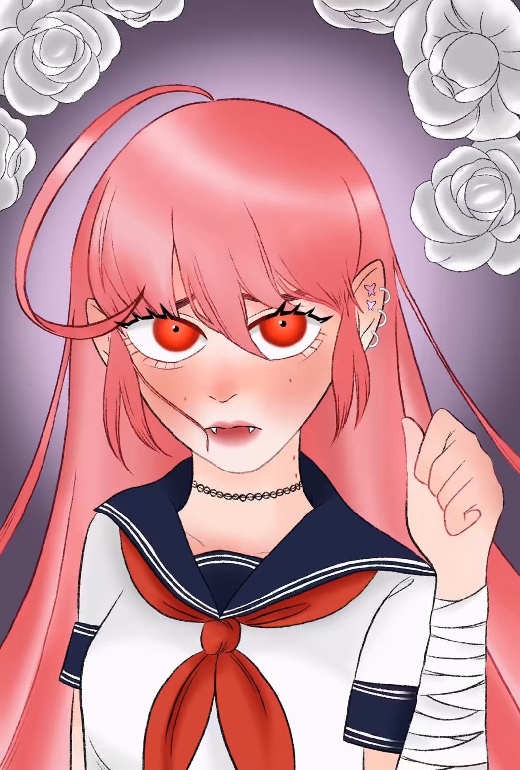 The young girl turned into a Vampire