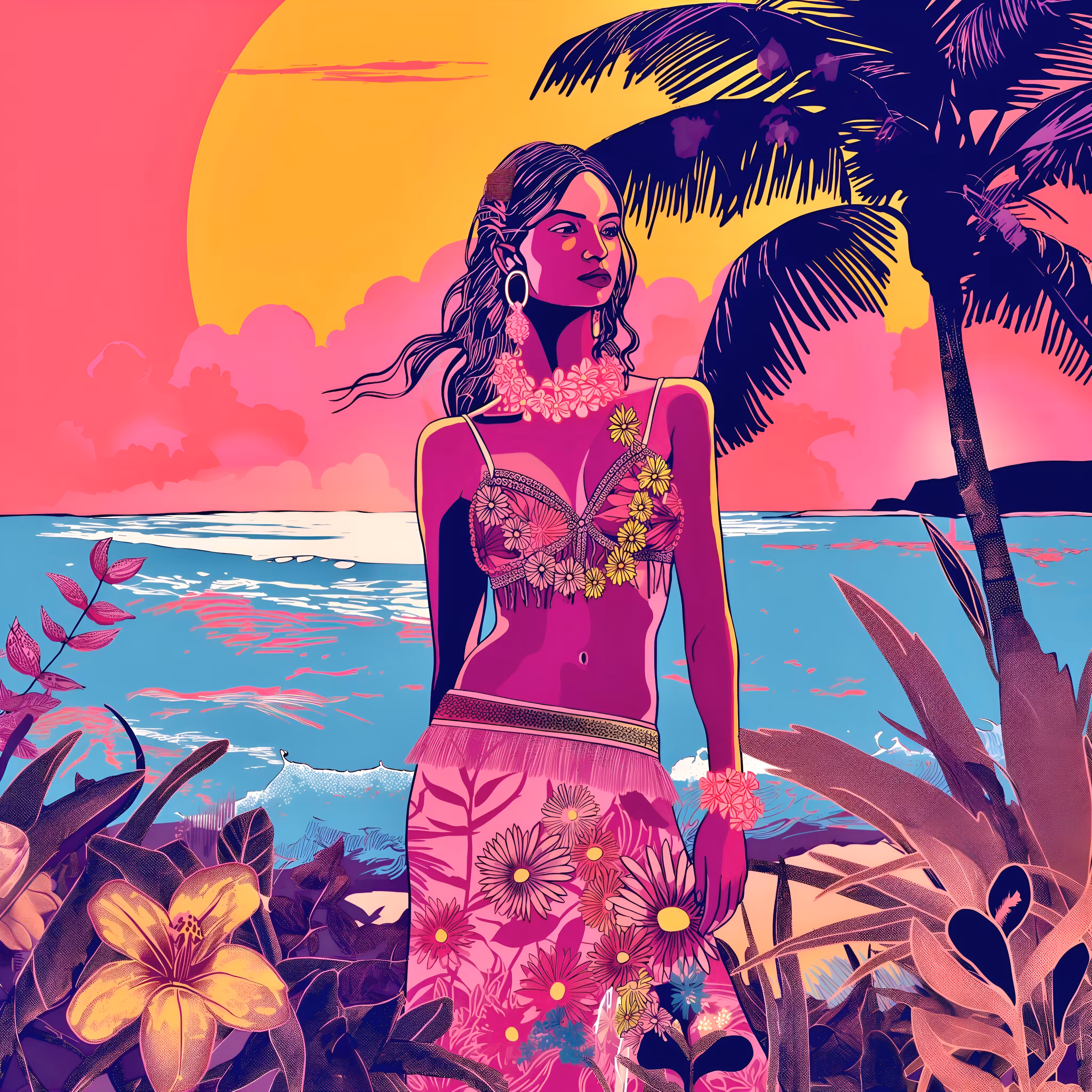 Sunset flower 