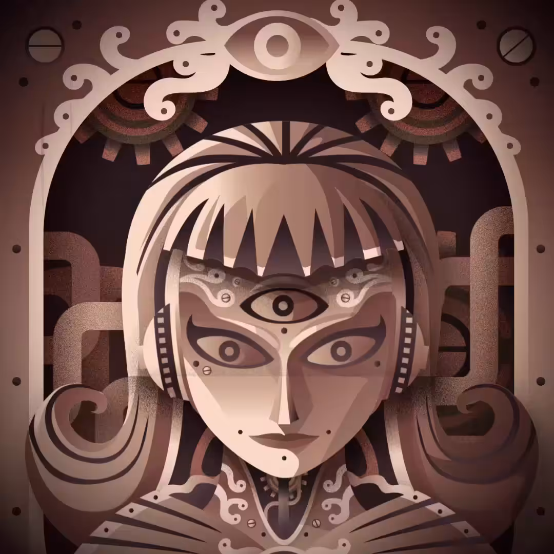 vectorArt:roboGirl
