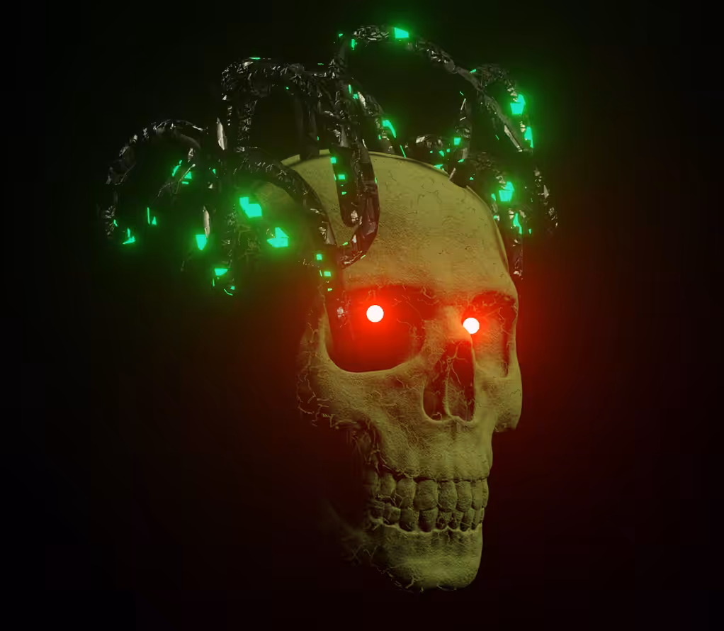 Brainwaves Skull 3d