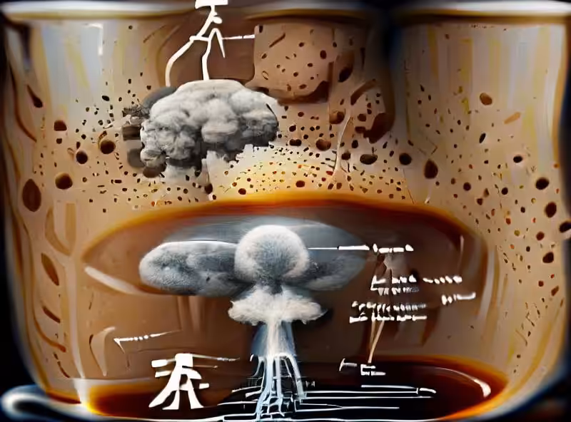 Abraham's First Works: drinking coffee during nuclear attack