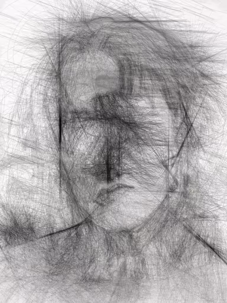 Pencil drawing portrait