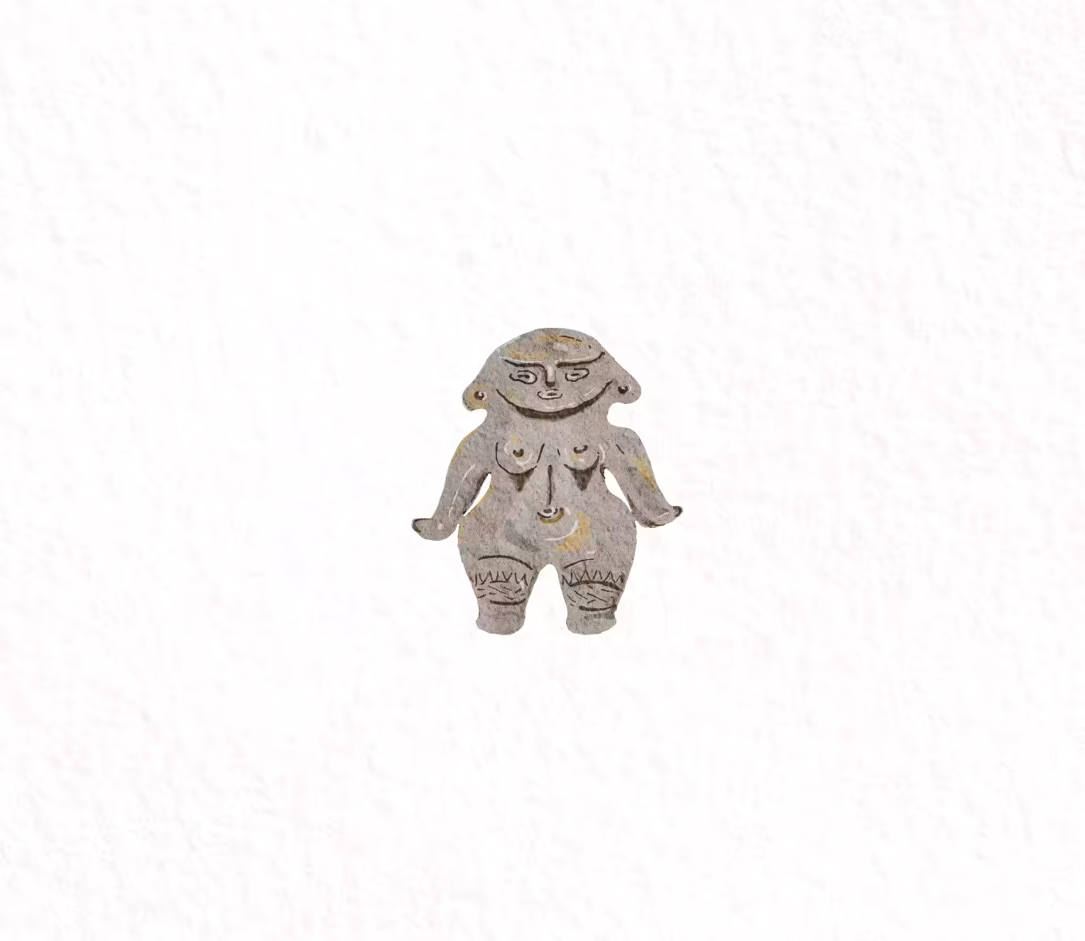Dogū - illustration of the earthen figure 山形土偶 kept in the Tezos blockchain