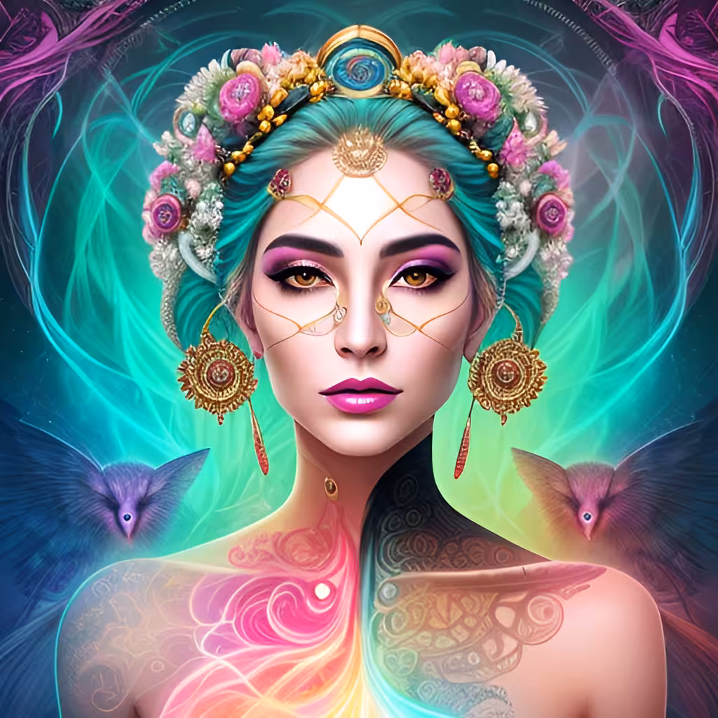 Art in the Age of AI: Page 245 - Ethereal Fusion: A Visionary Portrait