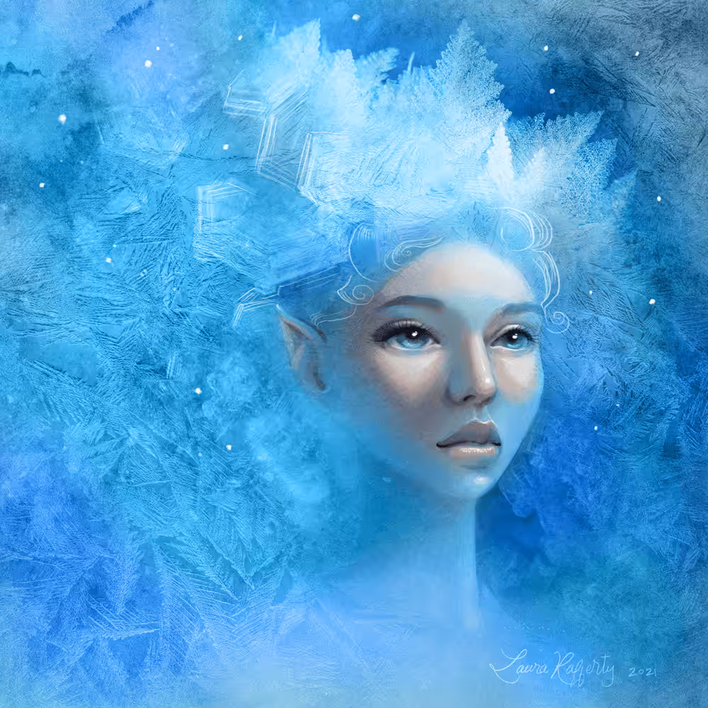 Aurallia #10: Caith the Ice Elf Concept Art Sketch