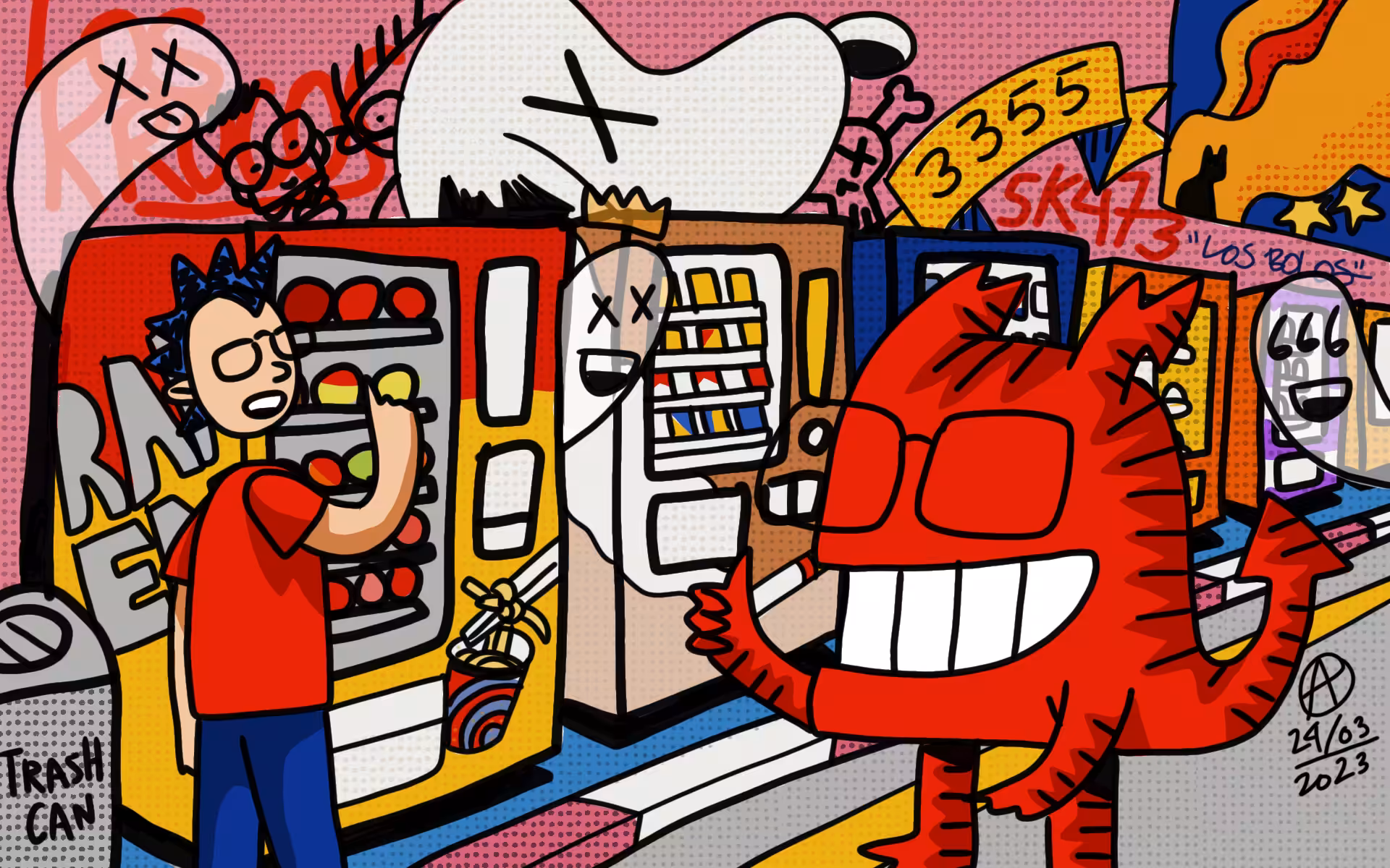 the ghosts of the vending machine land.