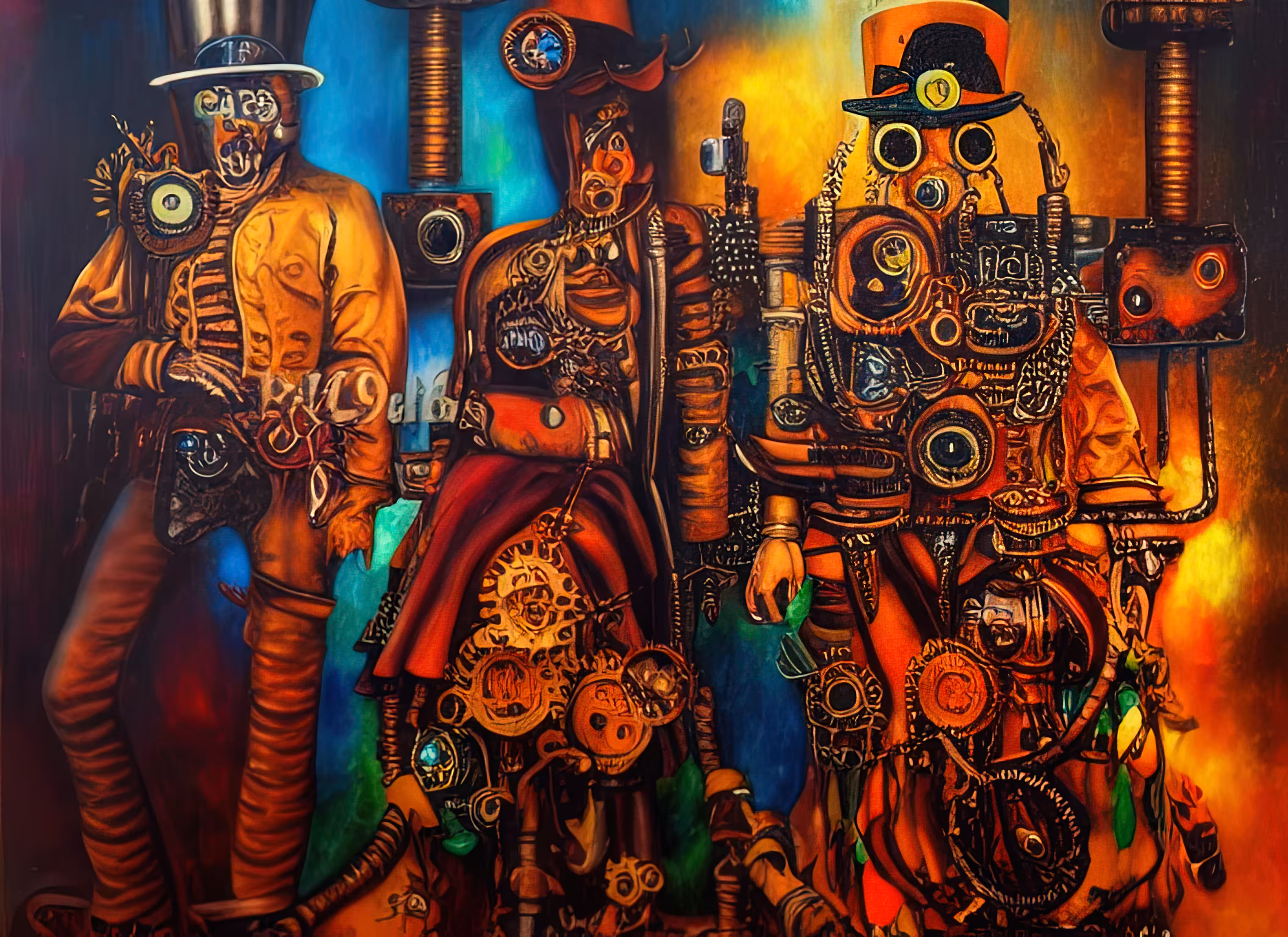 Metaversic Death Steampunk Caravan III -Steven Pinker