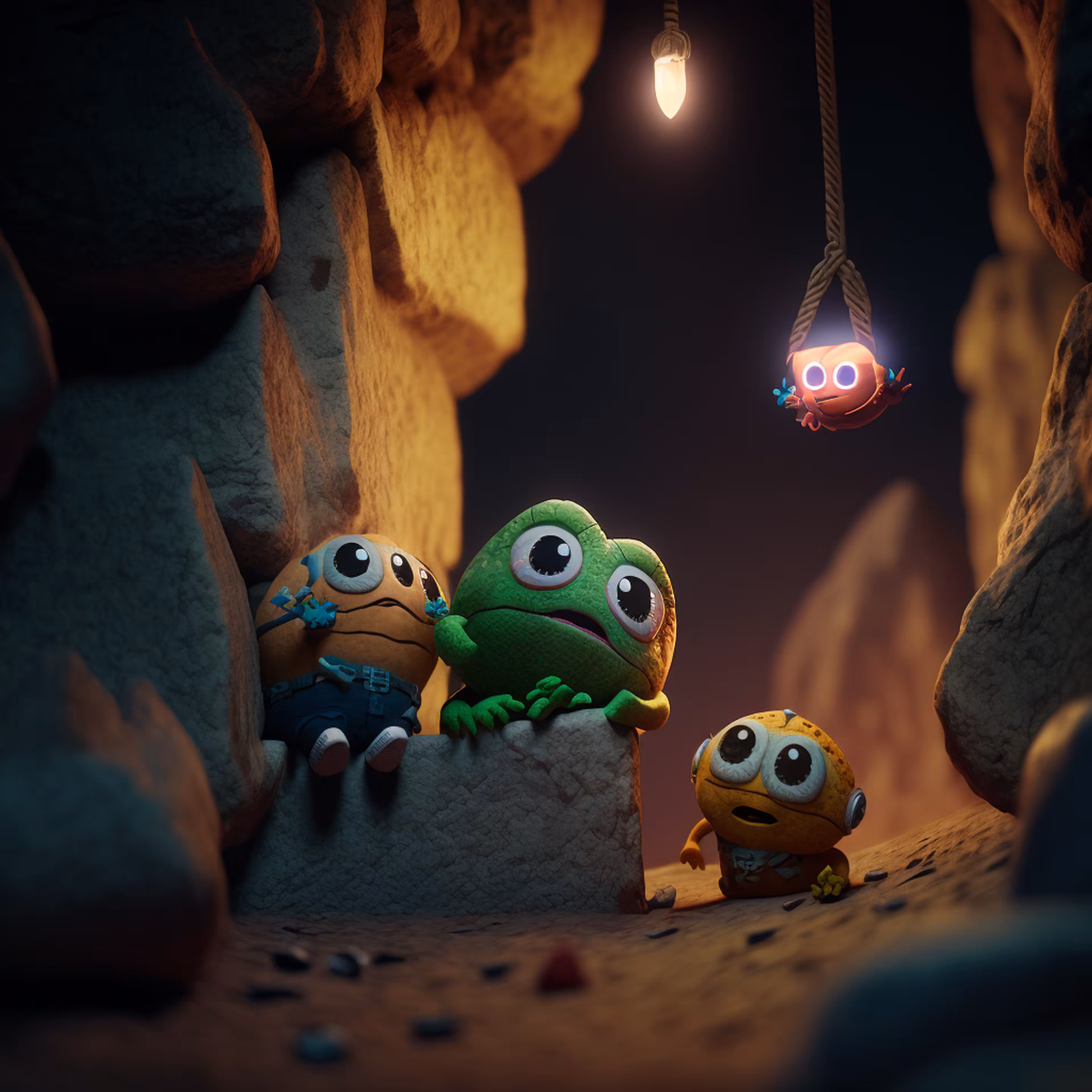 Pepe and friends rockclimbing