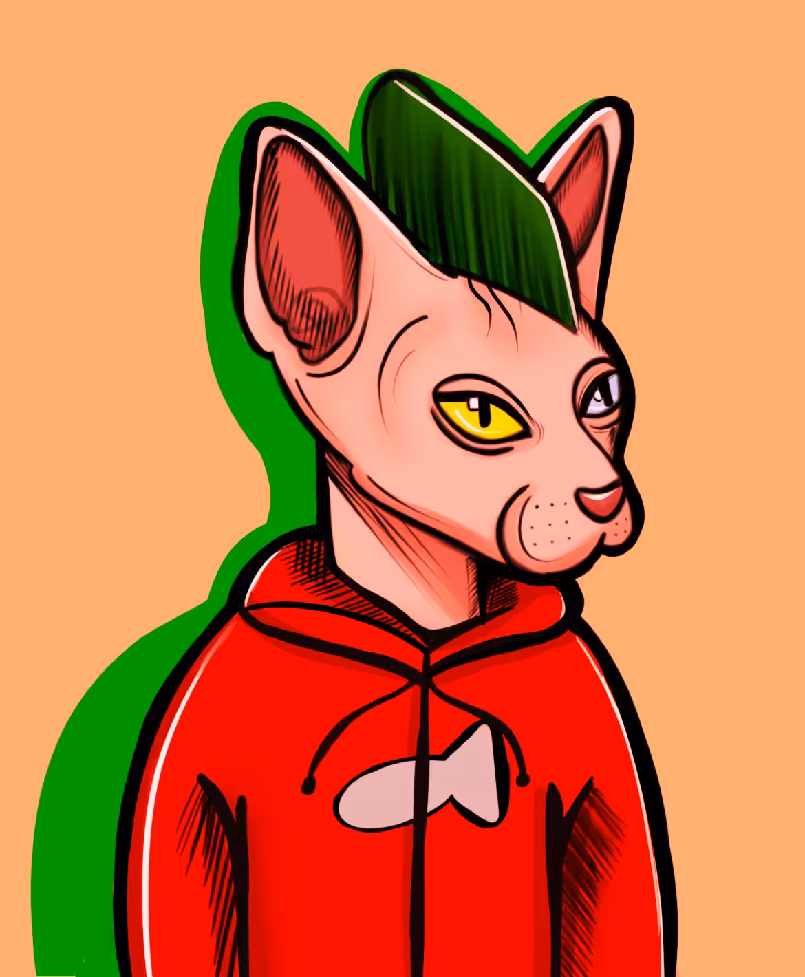 Gangster Sphynx cat #5