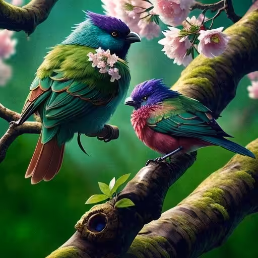 Colorful birds