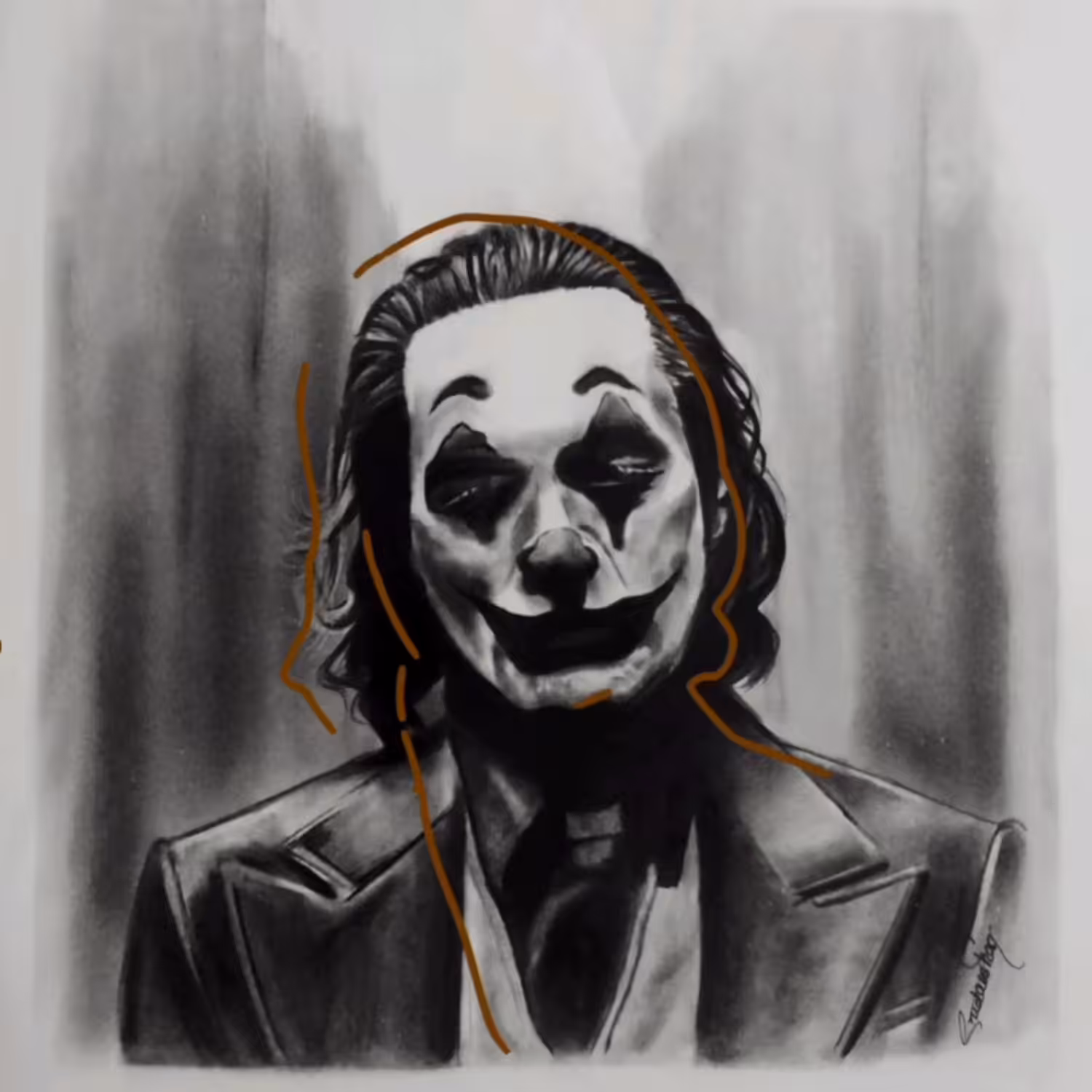 Joaquin phoenix as joker (Handmade & Digital art)