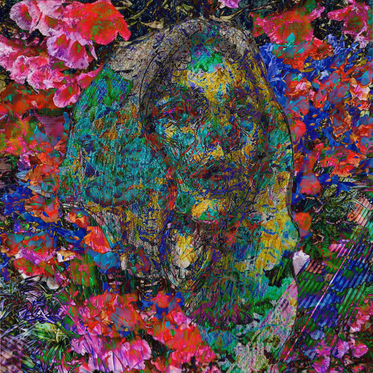 Portrait with Azalea Flower