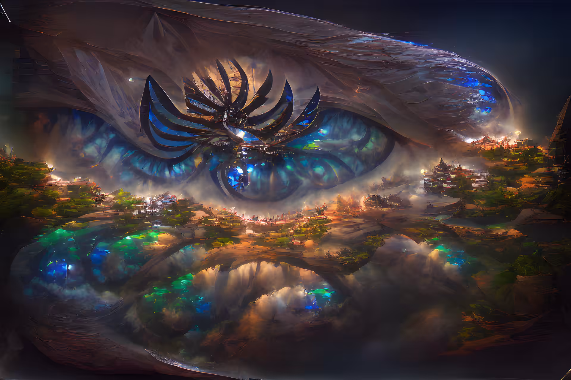Behind the eye