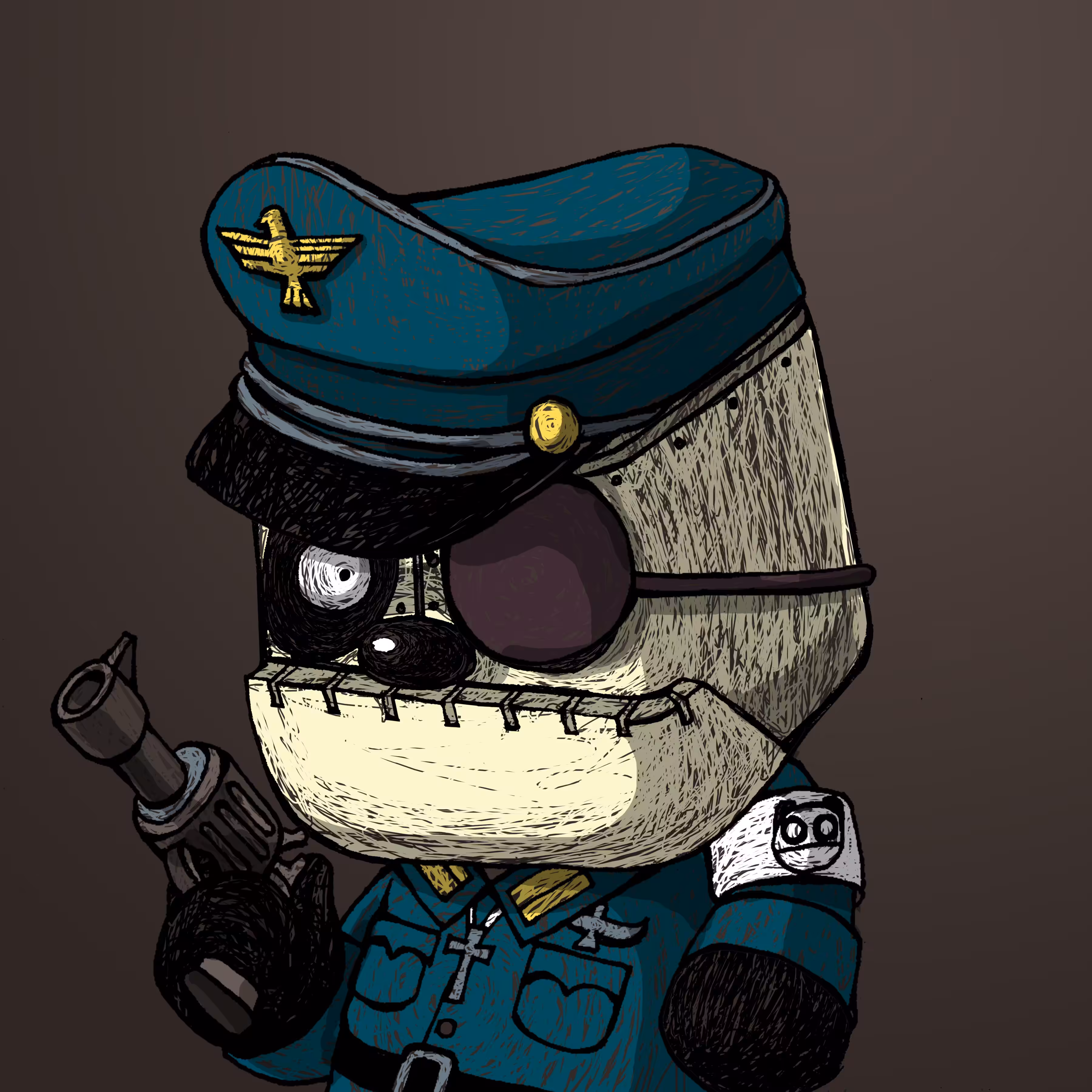 Papado in German military uniform