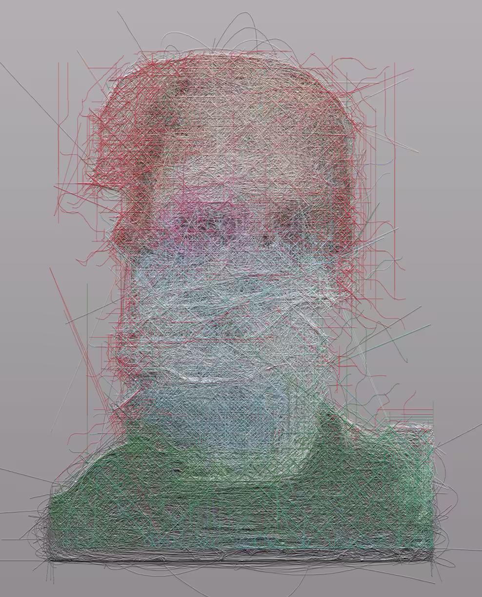 Sketch for a masked portrait, 8/04/2021 