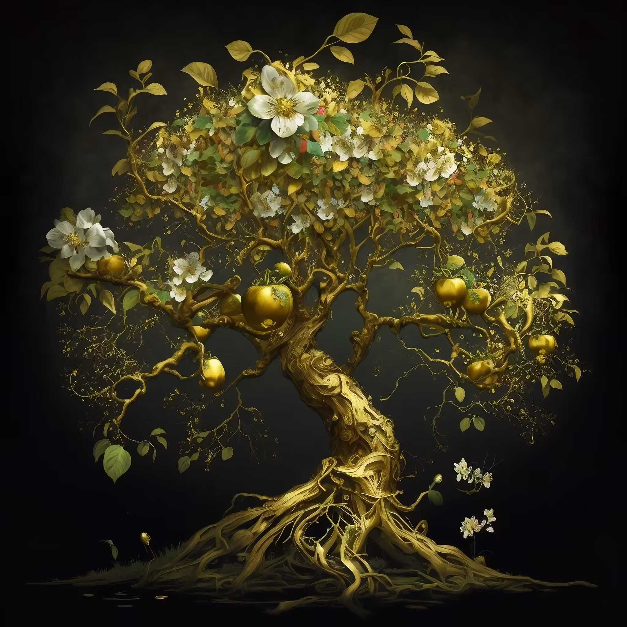 Golden apple tree.