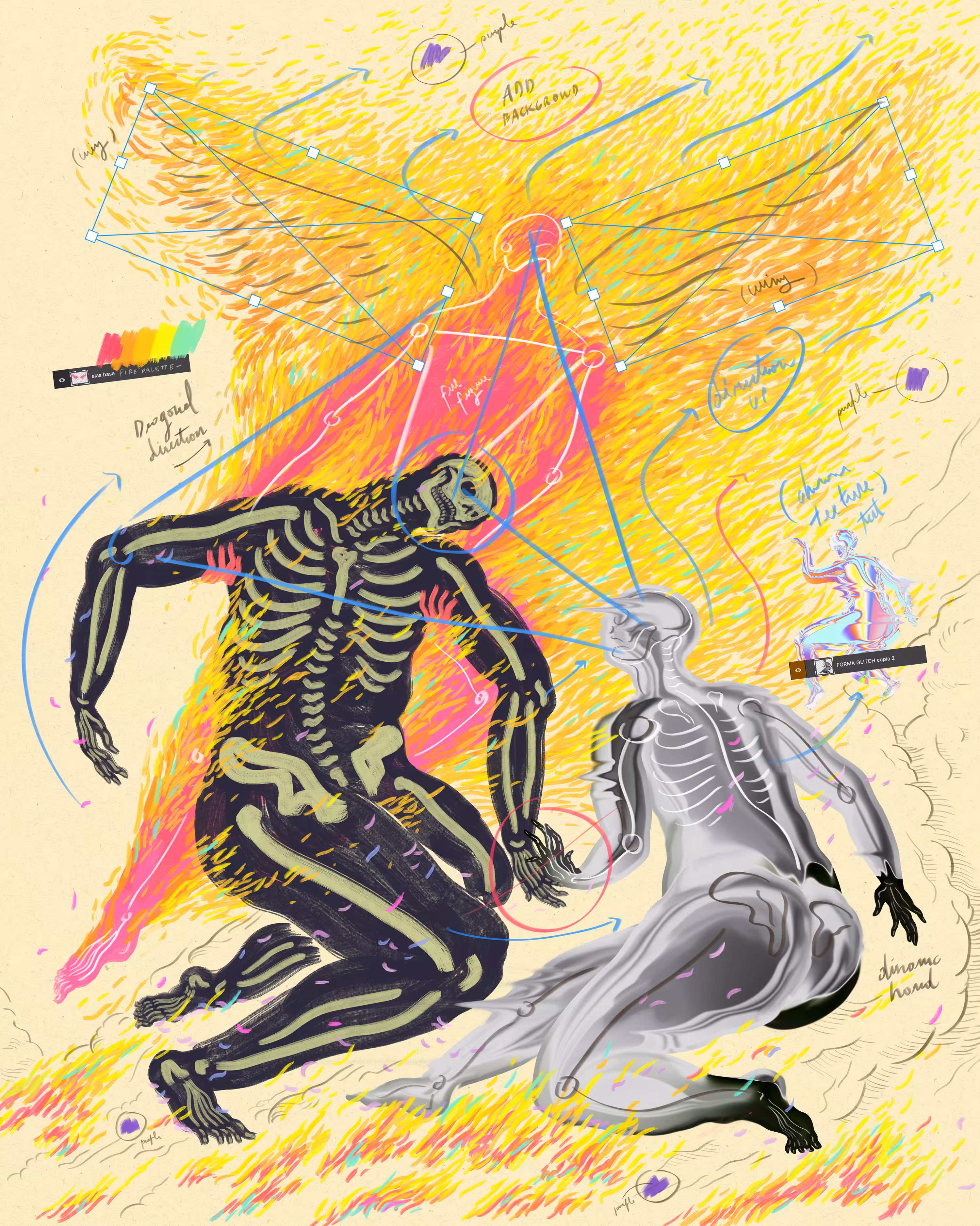 II. ‘Angel øf the Flames’. (Sketch Version)