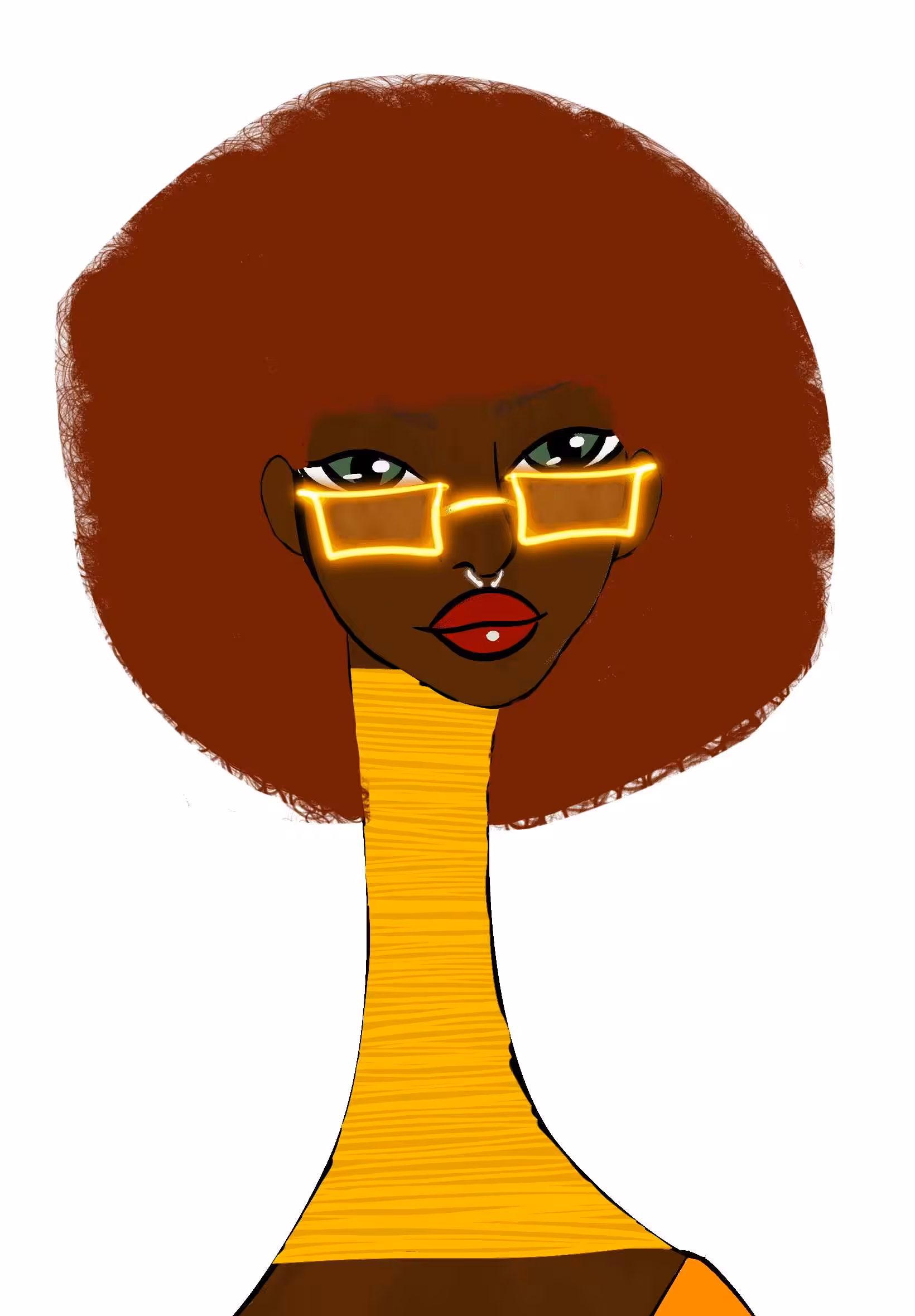 Long Neckie Lady #1246