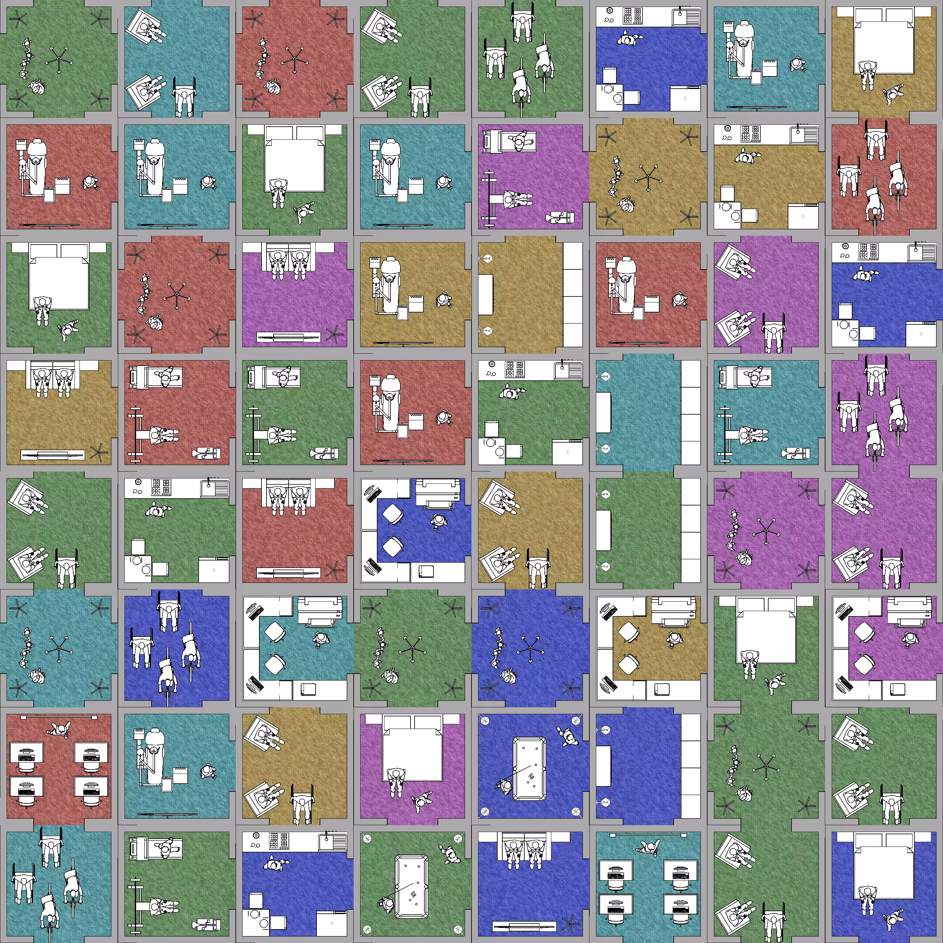 Harlequin block building #15