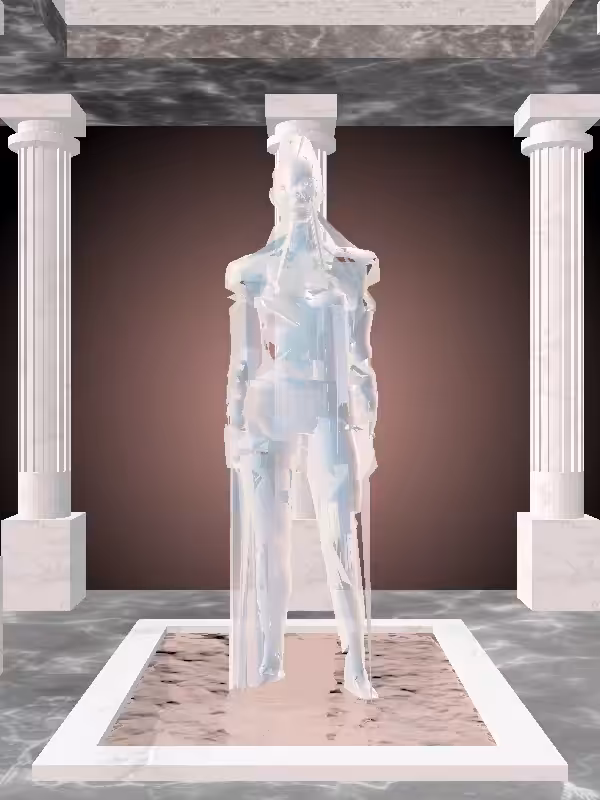 HeavenComputer: The Fading Phone Calling Pastel Pearl Woman #5720