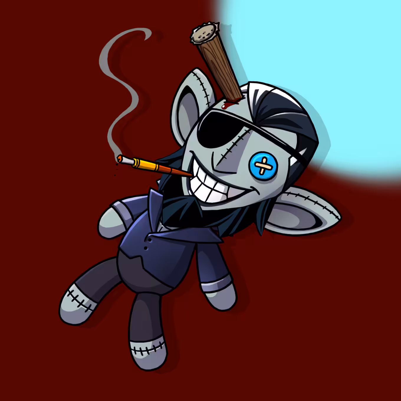 #6408 Sneaky Vampire Teddy