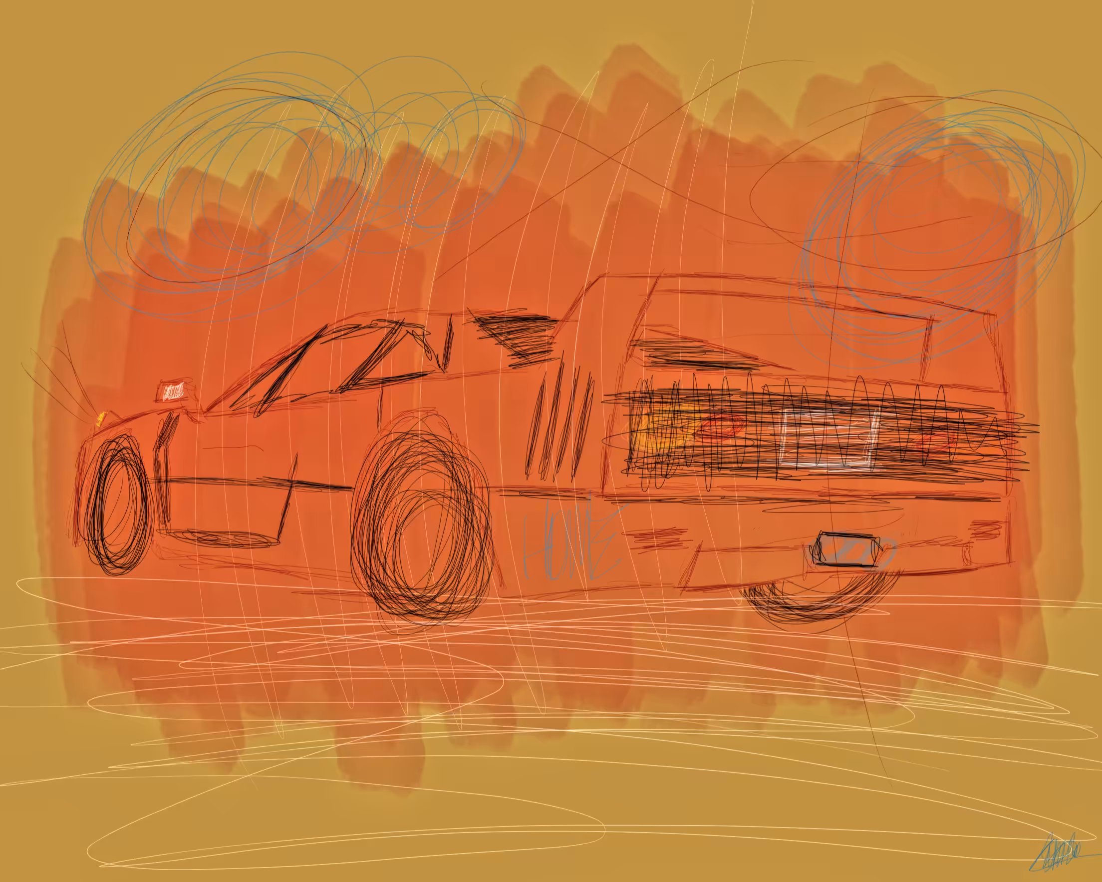 Half pancake : The Red Car